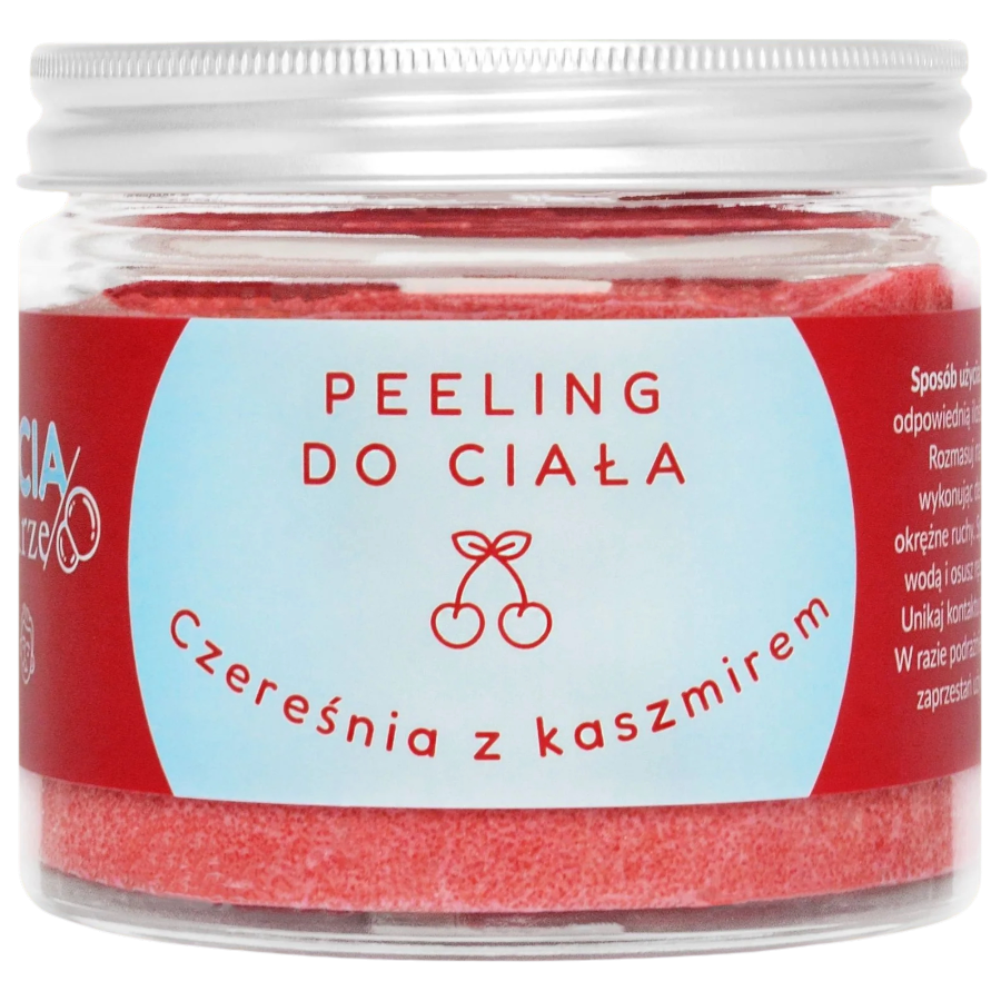 Czereśnia z kaszmirem – wygładzający peeling do ciała 250 g | Bracia Mydlarze