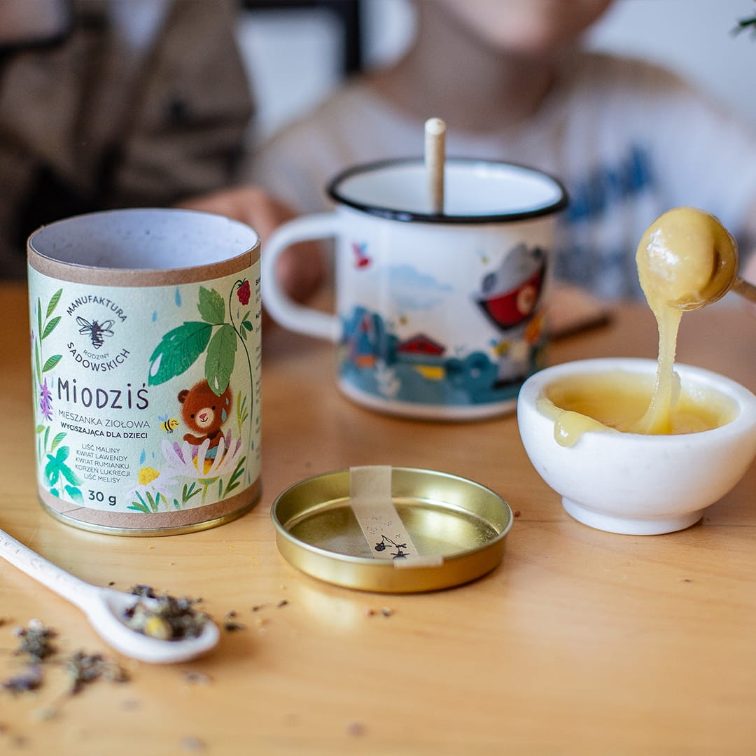 Herbatka dla dzieci Miodziś – ziołowa, naturalnie słodka | Pasieki Sadowskich
