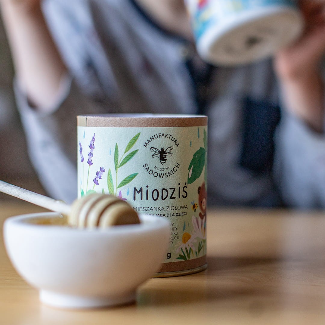 Herbatka dla dzieci Miodziś – ziołowa, naturalnie słodka | Pasieki Sadowskich