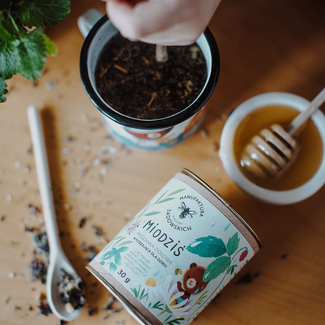 Herbatka dla dzieci Miodziś – ziołowa, naturalnie słodka | Pasieki Sadowskich