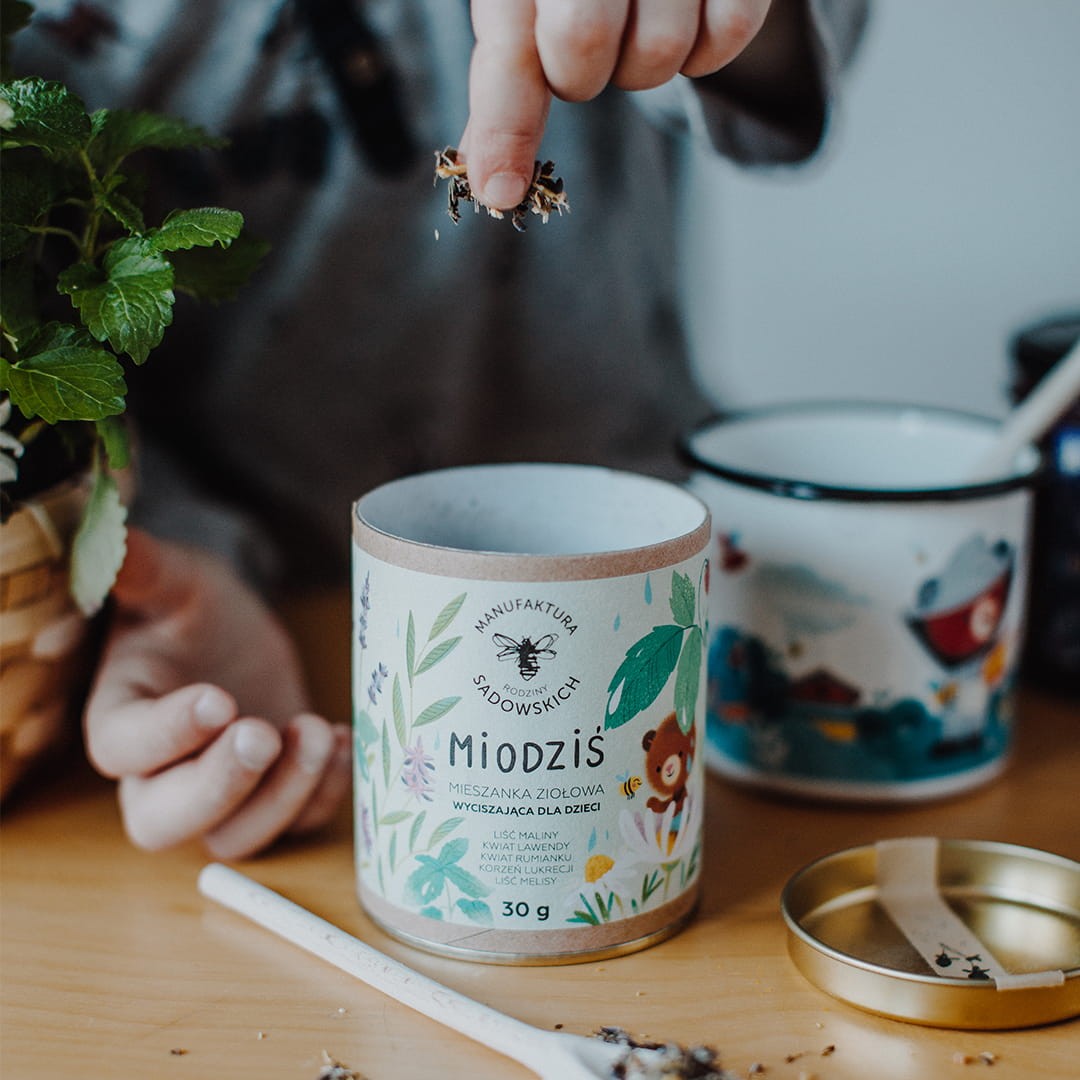 Herbatka dla dzieci Miodziś – ziołowa, naturalnie słodka | Pasieki Sadowskich