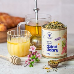 Herbatka ziołowa „Dzień dobry” z adaptogenami | 50 g | Pasieki Sadowskich