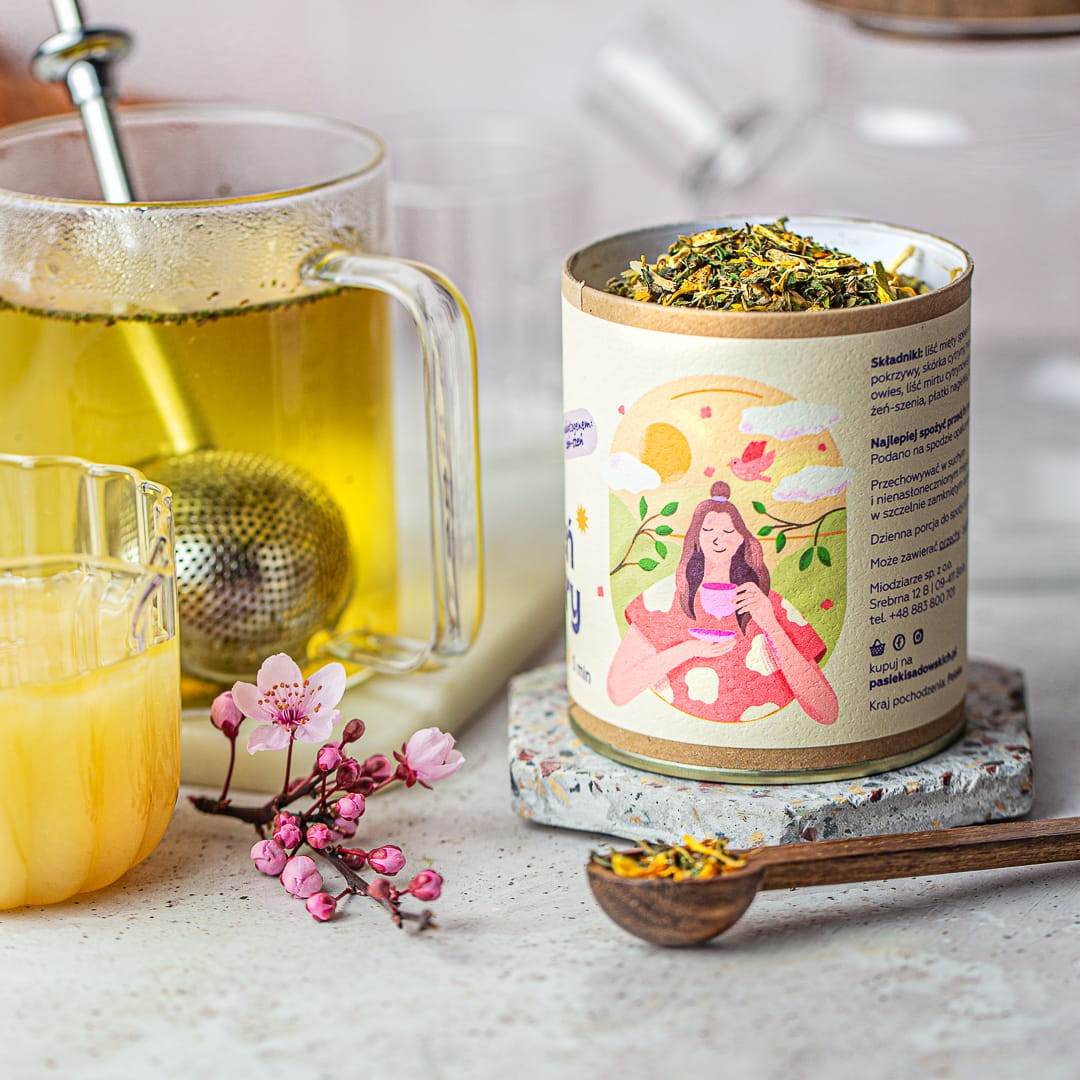 Herbatka ziołowa „Dzień dobry” z adaptogenami | 50 g | Pasieki Sadowskich