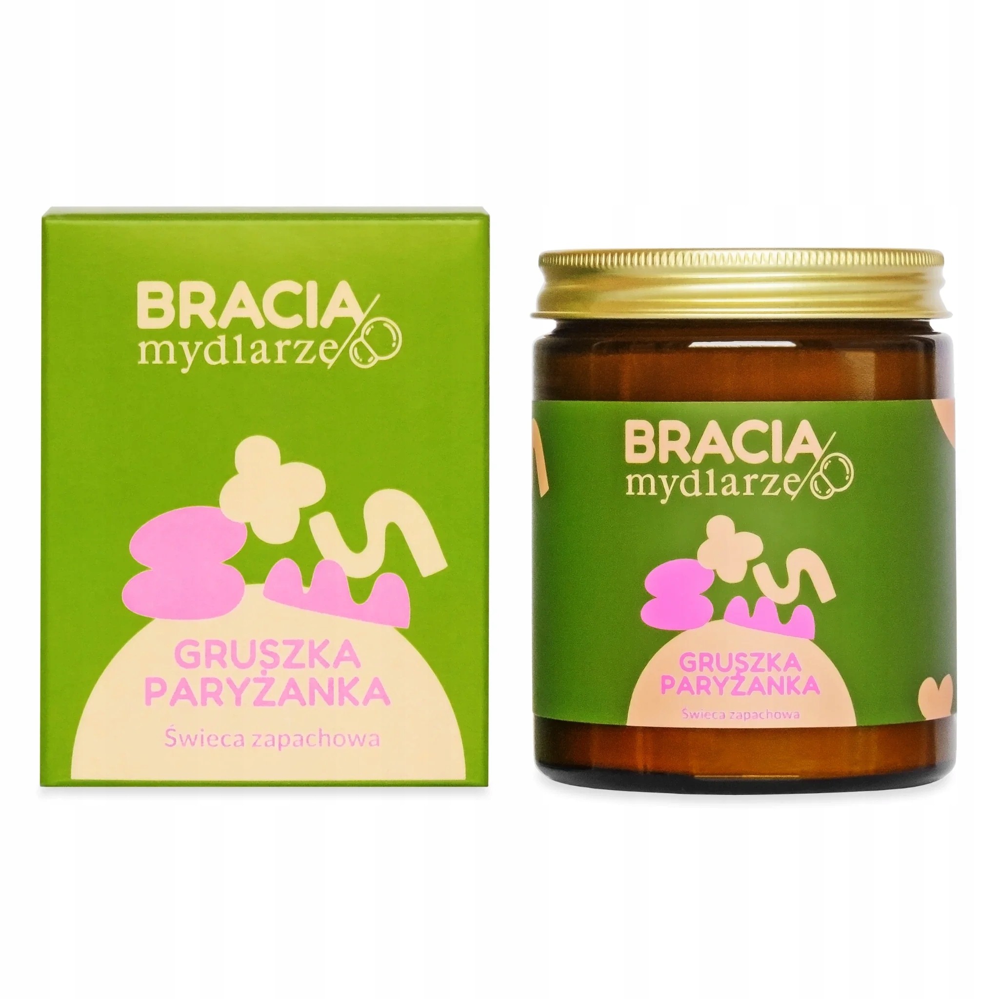 Świeca sojowa Gruszka paryżanka 180 ml | Bracia Mydlarze