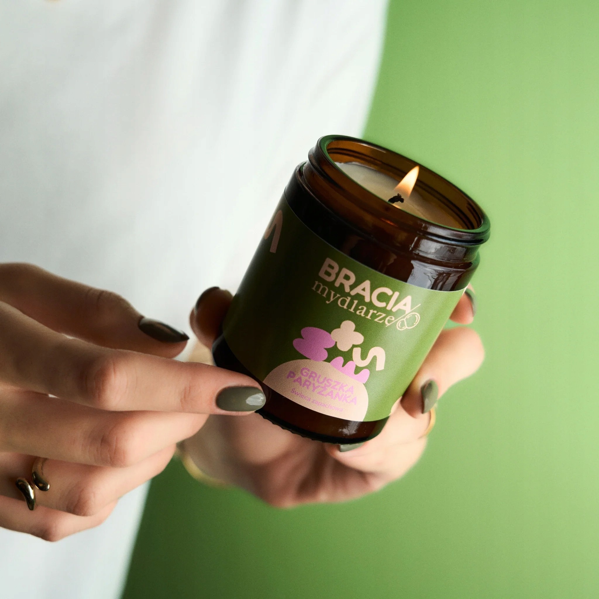 Świeca sojowa Gruszka paryżanka 180 ml | Bracia Mydlarze