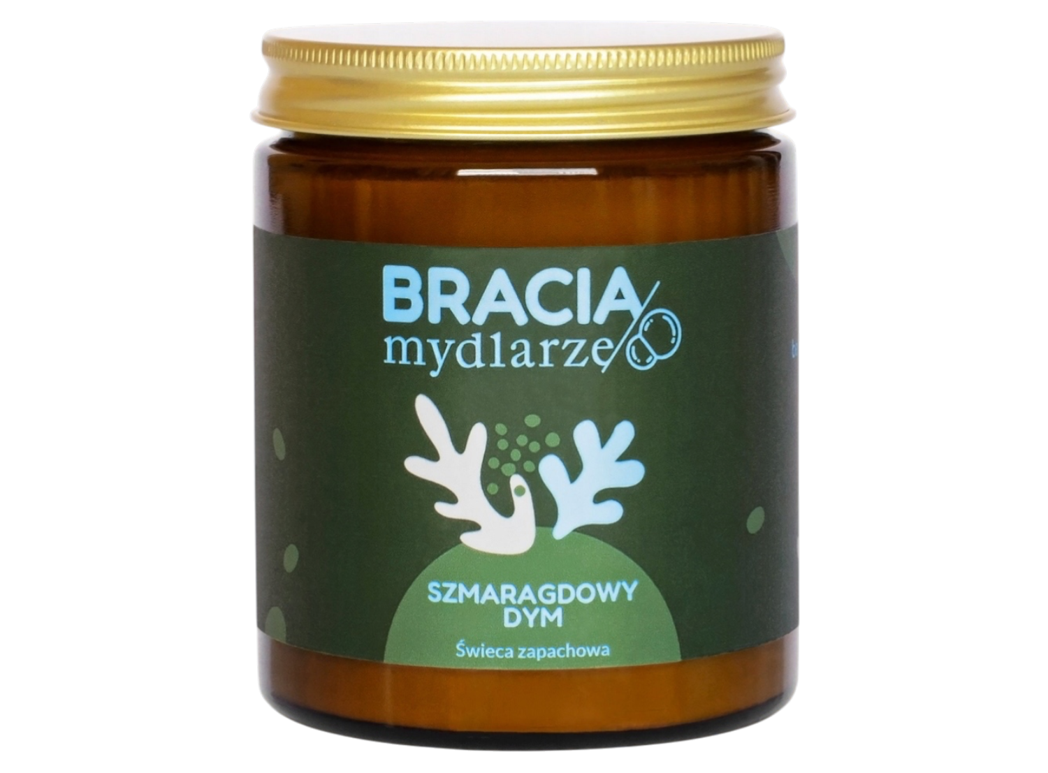 Świeca sojowa Szmaragdowy dym 180 ml | Bracia Mydlarze