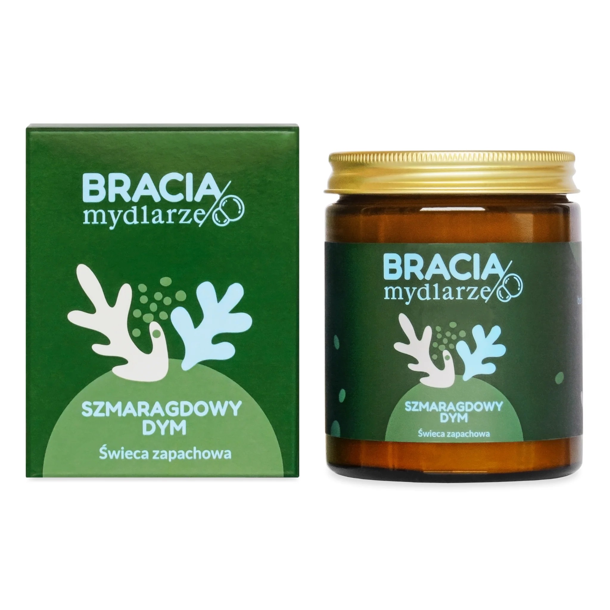 Świeca sojowa Szmaragdowy dym 180 ml | Bracia Mydlarze