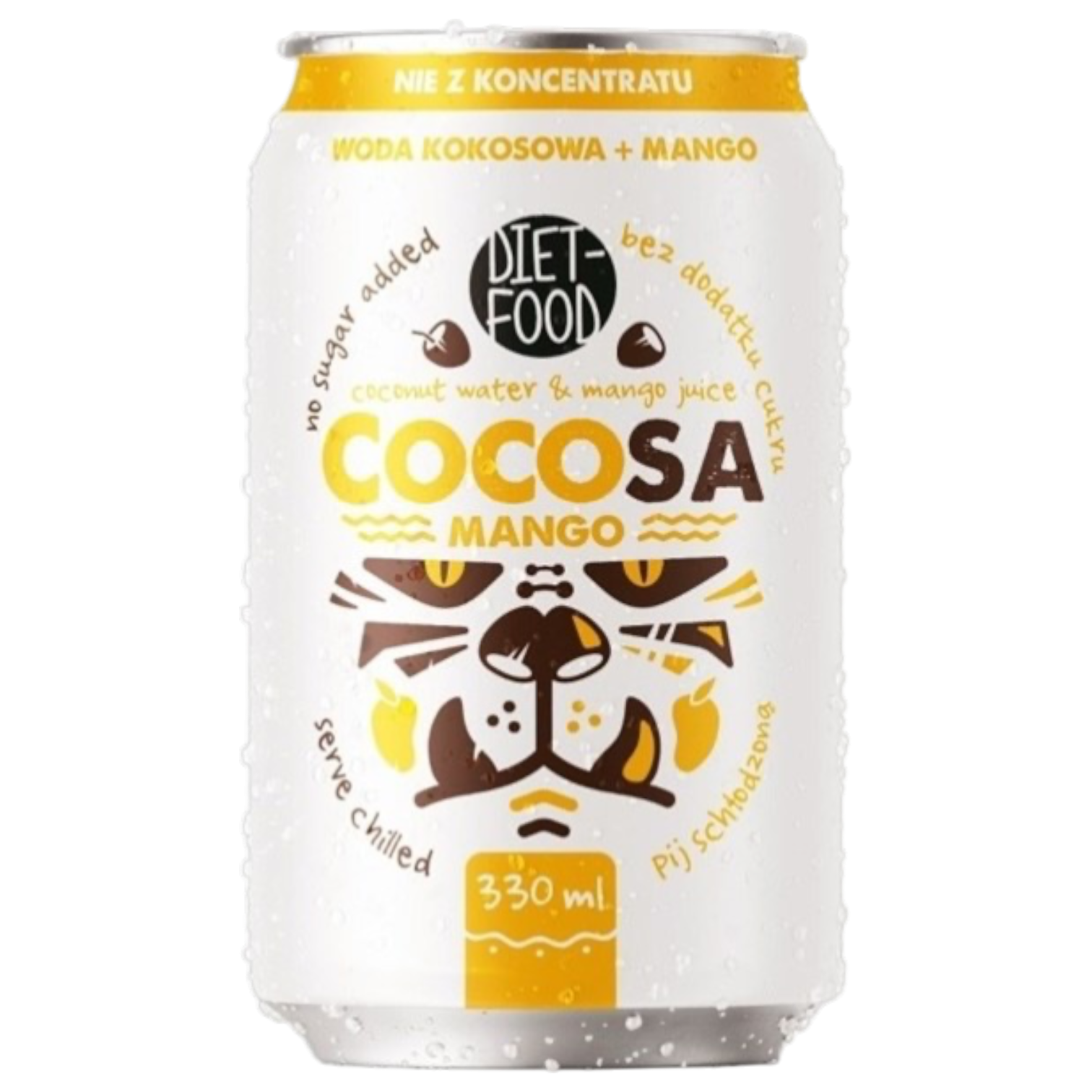 Woda kokosowa z sokiem z mango NFC 330 ml | Cocosa