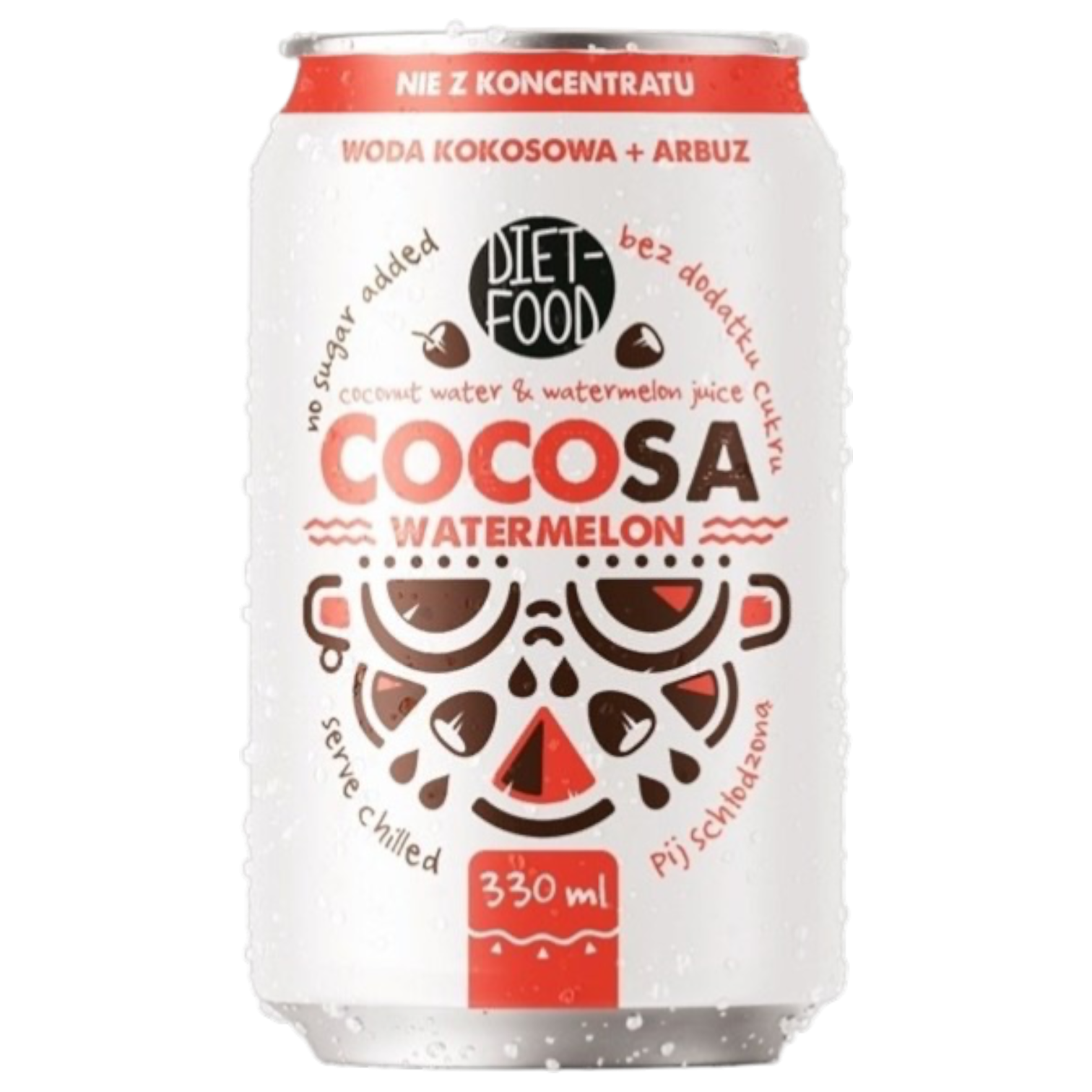 Woda kokosowa z sokiem z arbuza NFC 330 ml | Cocosa