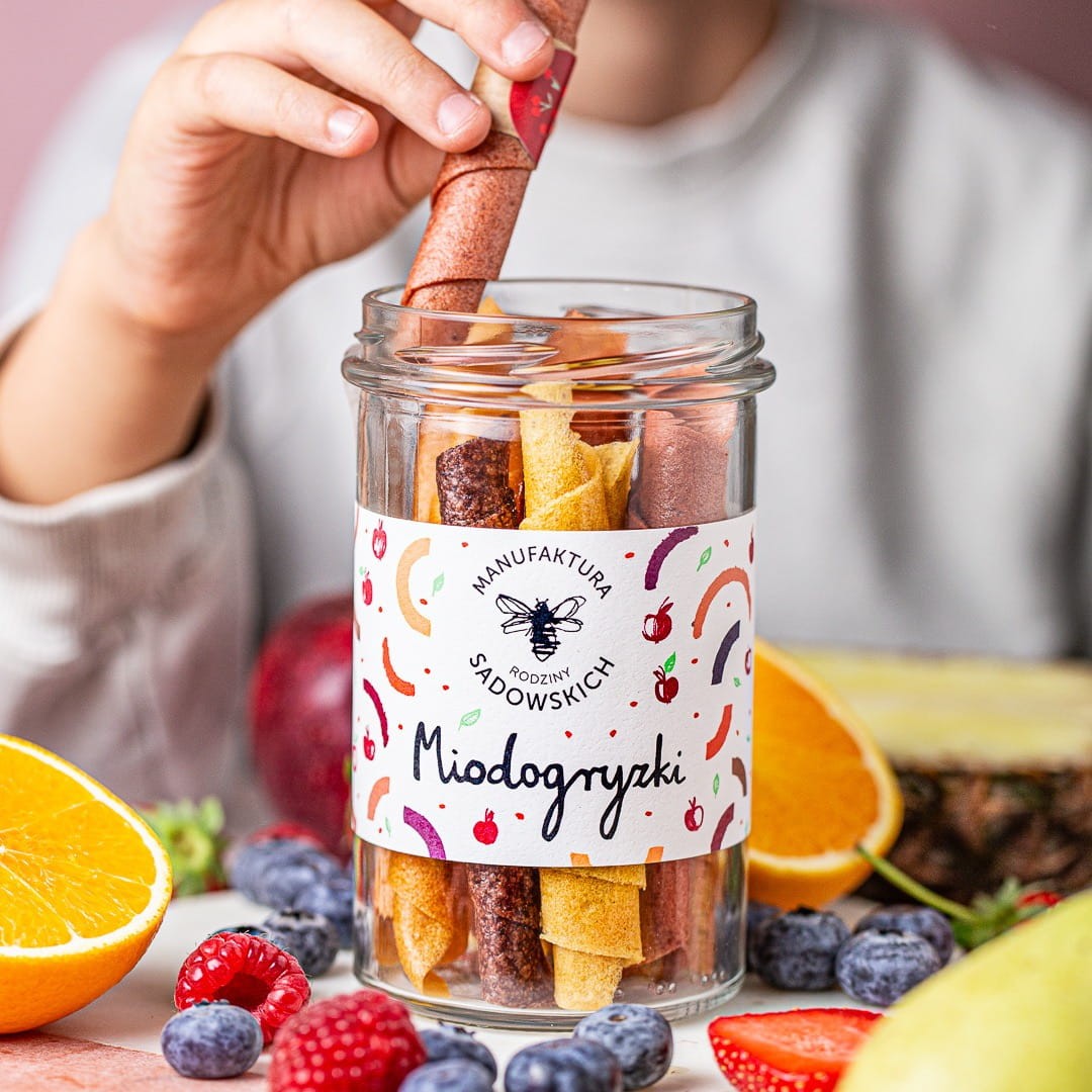 Miodogryzki owocowa przekąska z miodem 100 g | Pasieki Sadowskich