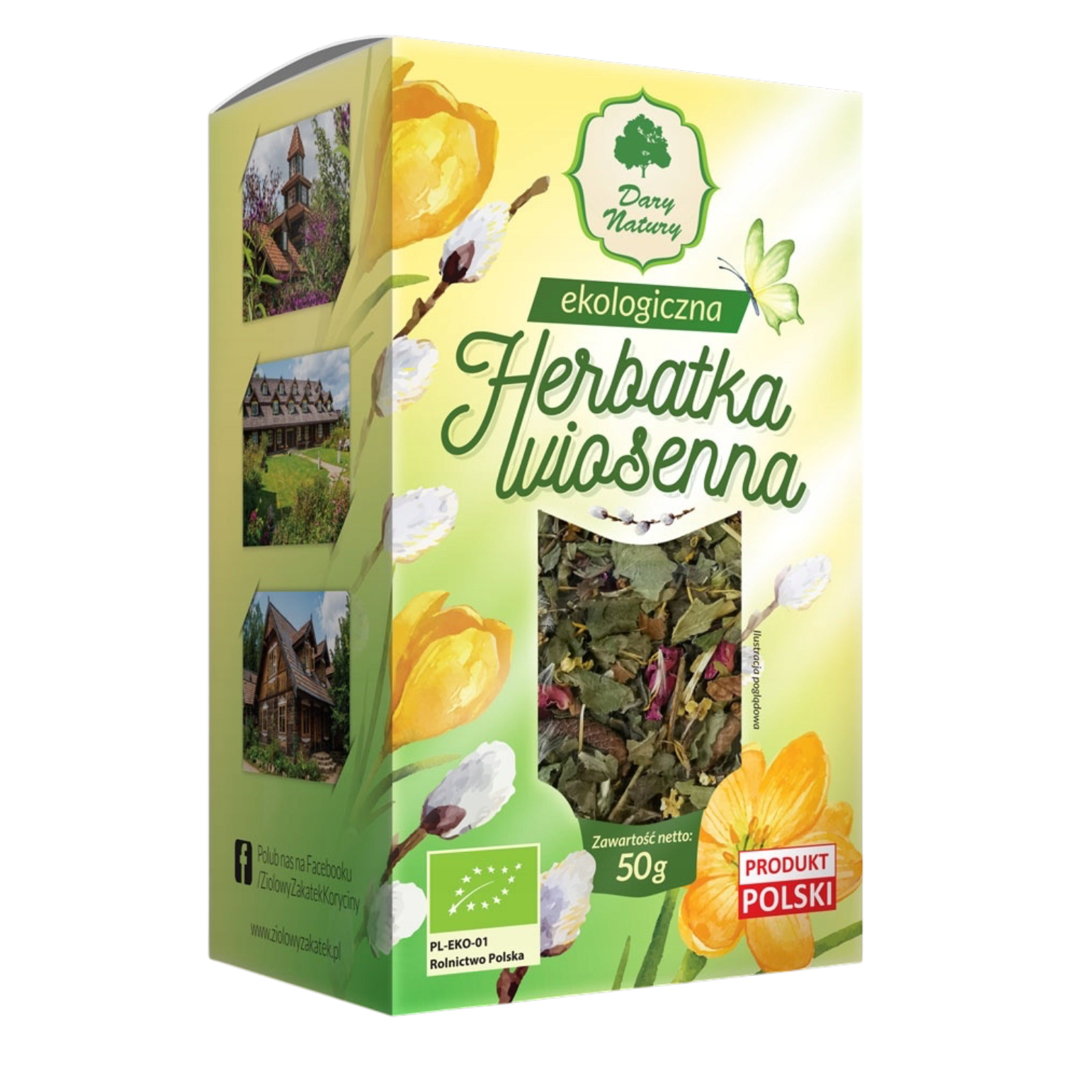 Herbatka wiosenna EKO 50 g – ziołowa mieszanka | Dary Natury