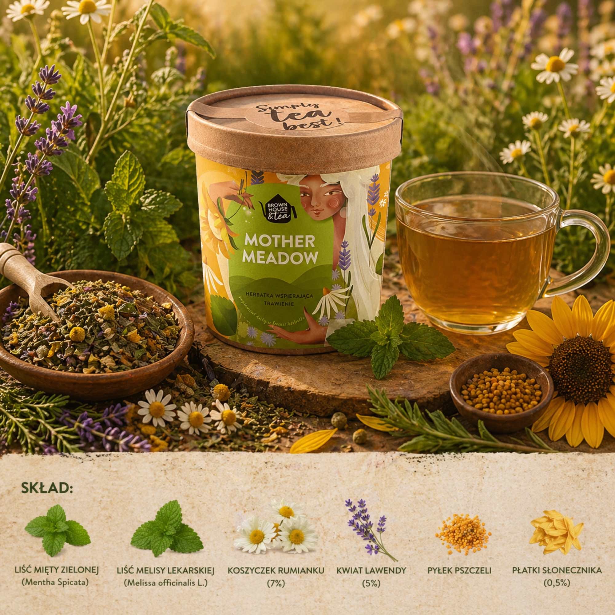 Mother Meadow – herbatka na trawienie | Brown House & Tea