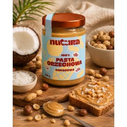 Pasta orzechowa kokosowa 500 g | pasta z orzeszków ziemnych i kokosa | Nutura