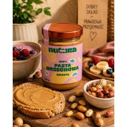 Pasta orzechowa smooth 500 g | 100% prażone orzeszki ziemne | Nutura