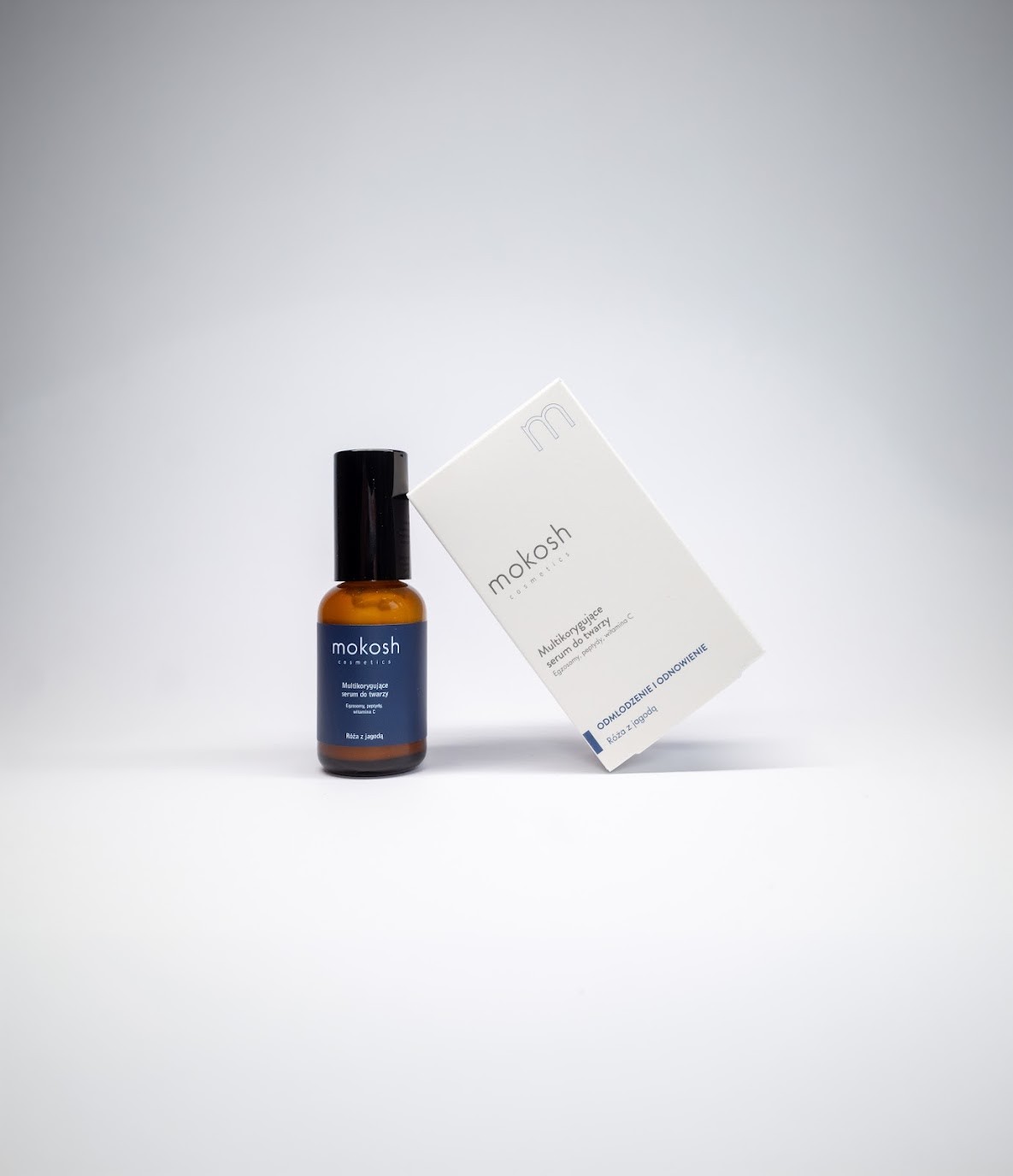 Multikorygujące serum do twarzy Egzosomy, peptydy, witamina C | 30 ml | Mokosh
