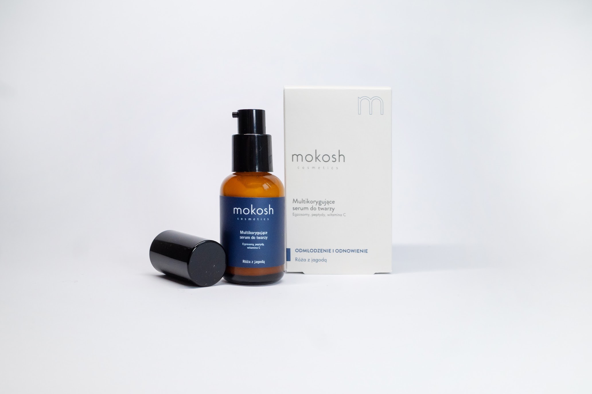 Multikorygujące serum do twarzy Egzosomy, peptydy, witamina C | 30 ml | Mokosh