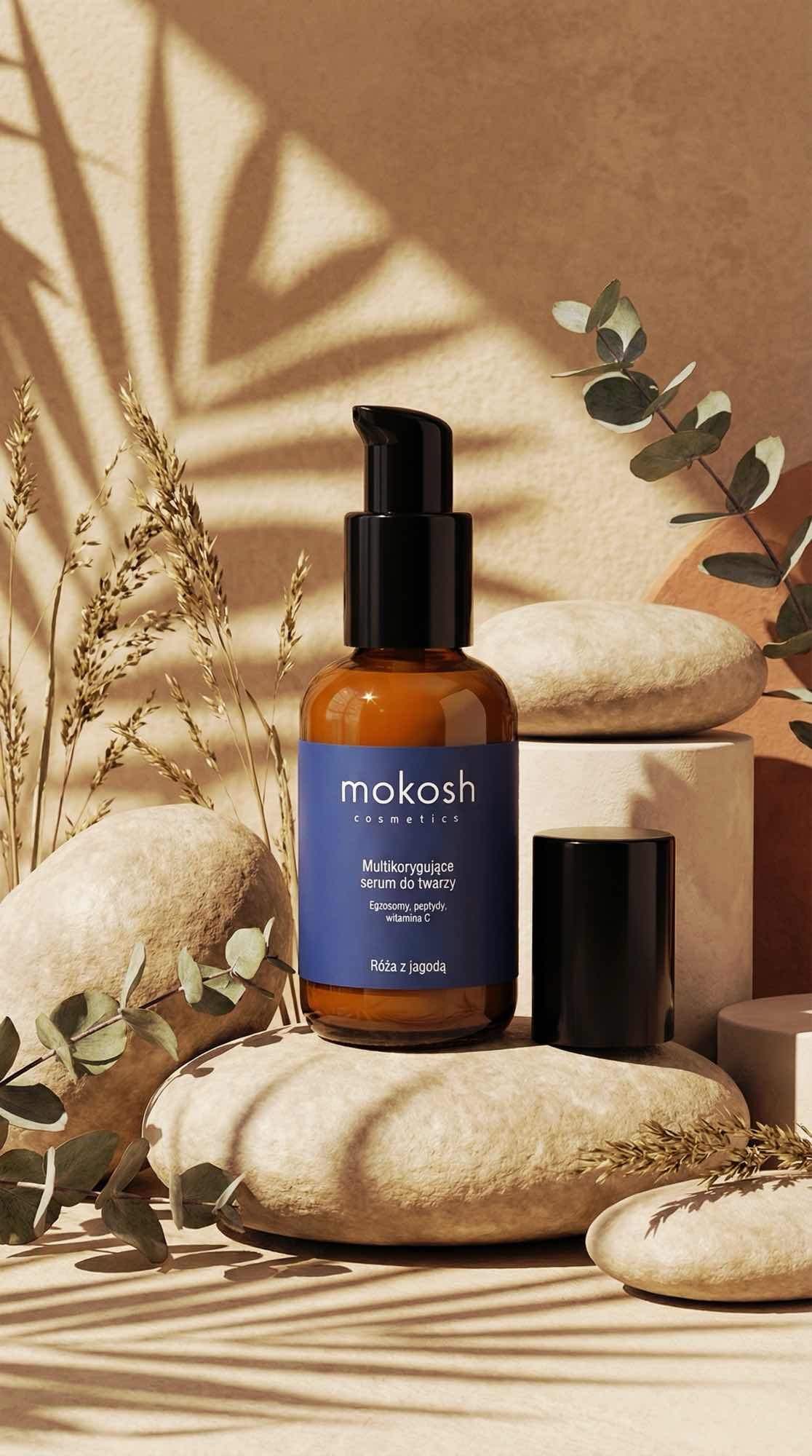 Multikorygujące serum do twarzy Egzosomy, peptydy, witamina C | 30 ml | Mokosh