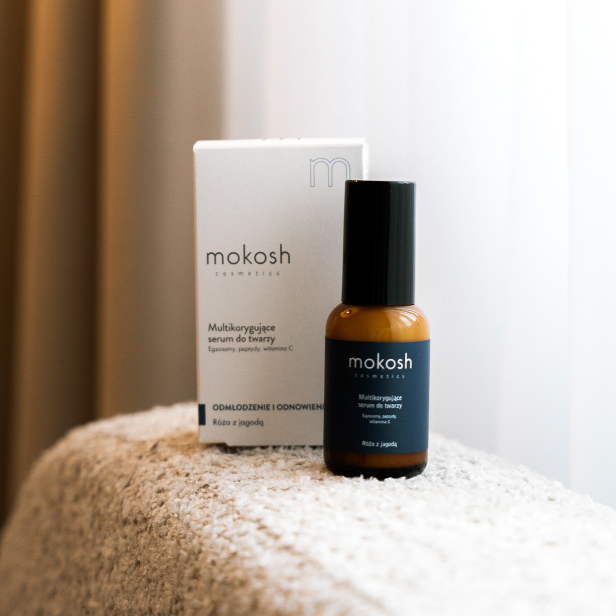 Multikorygujące serum do twarzy Egzosomy, peptydy, witamina C | 30 ml | Mokosh