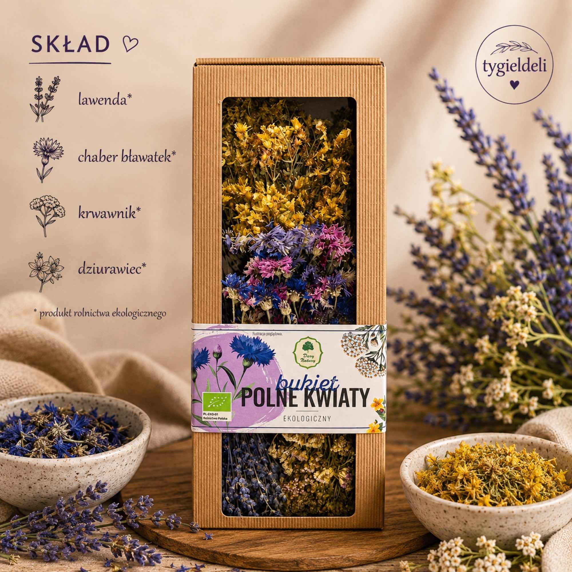 Bukiet polne kwiaty EKO 100 g – naturalna dekoracja | Dary Natury