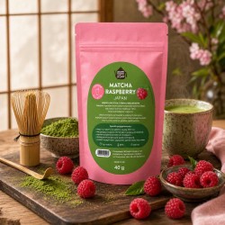 Matcha Raspberry Japan 40 g – matcha o smaku malinowym | Brown House & Tea
