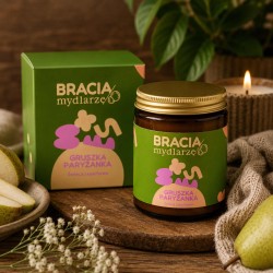 Świeca sojowa Gruszka paryżanka 180 ml | Bracia Mydlarze