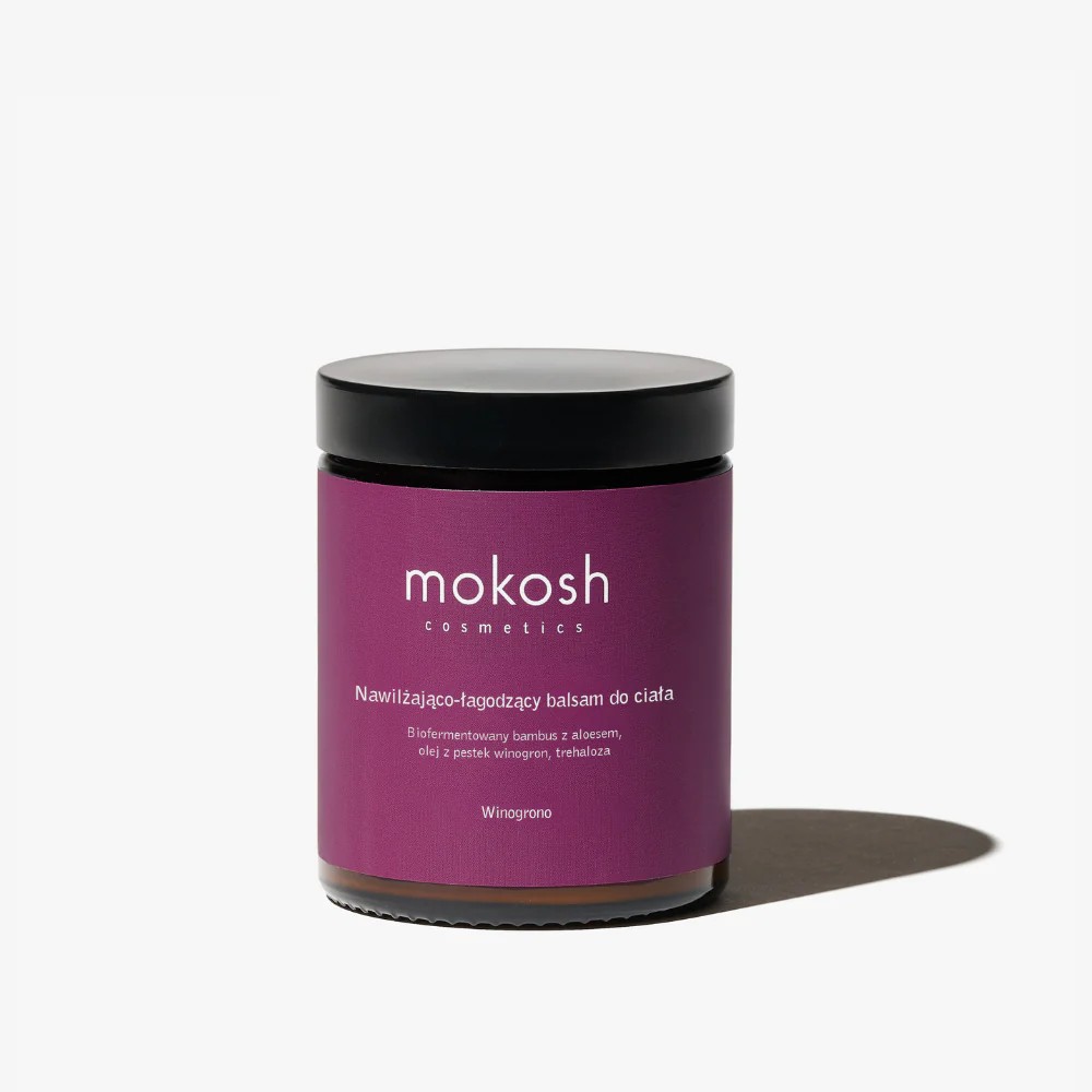 Nawilżająco-łagodzący balsam do ciała Winogrono z aloesem i pantenolem | 180 ml | Mokosh