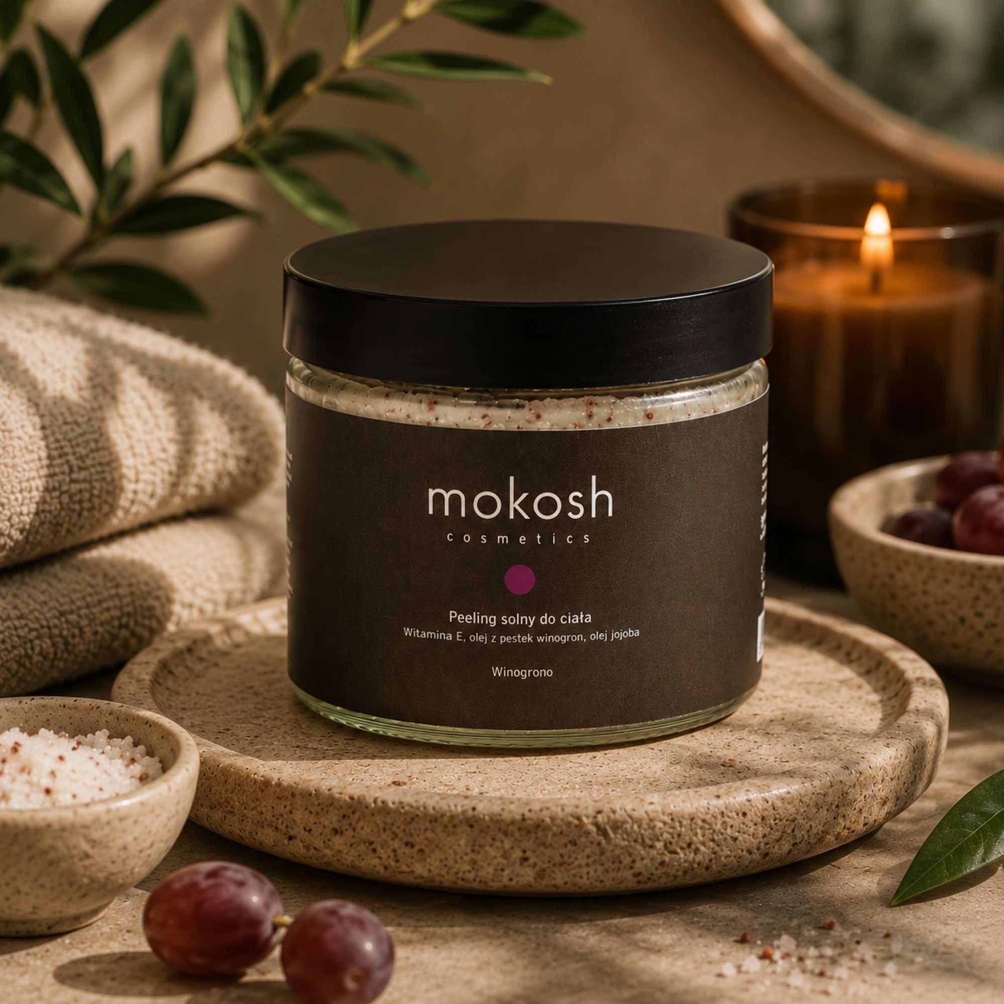 Peeling solny do ciała Winogrono | 180 ml | Mokosh