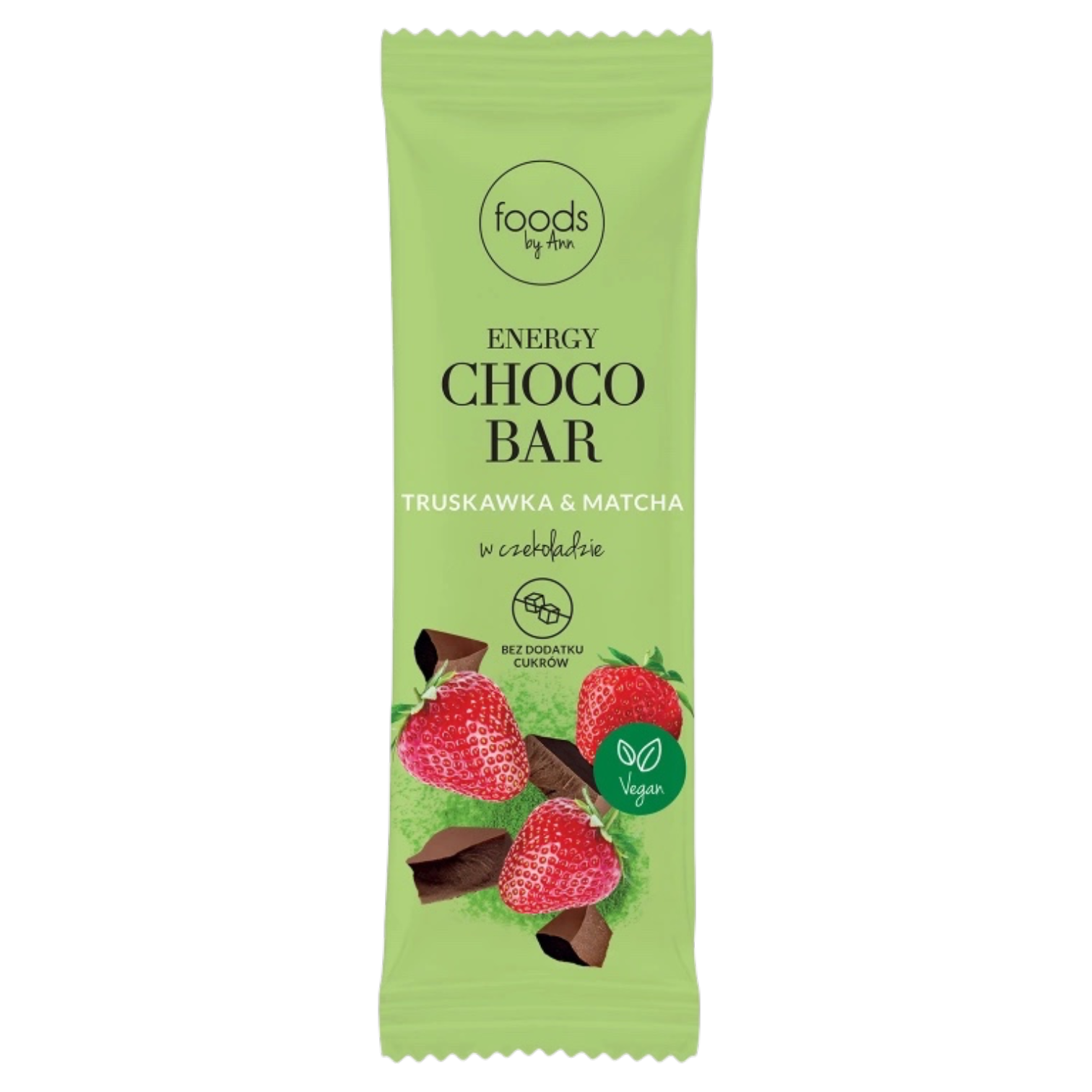 Energy Choco Bar Matcha i Truskawka | 35 g | Foods by Ann