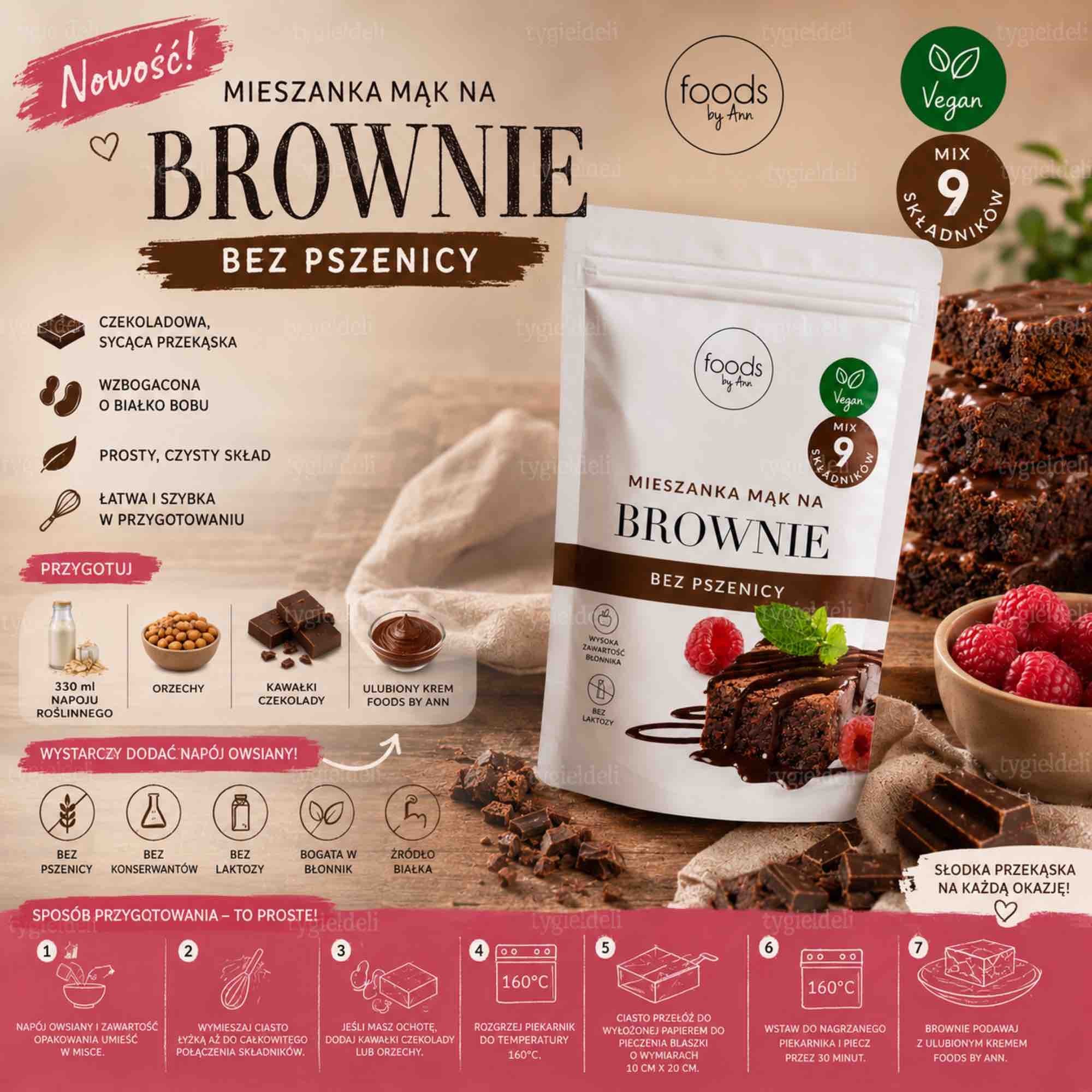 Mieszanka na brownie | 250 g | Foods by Ann