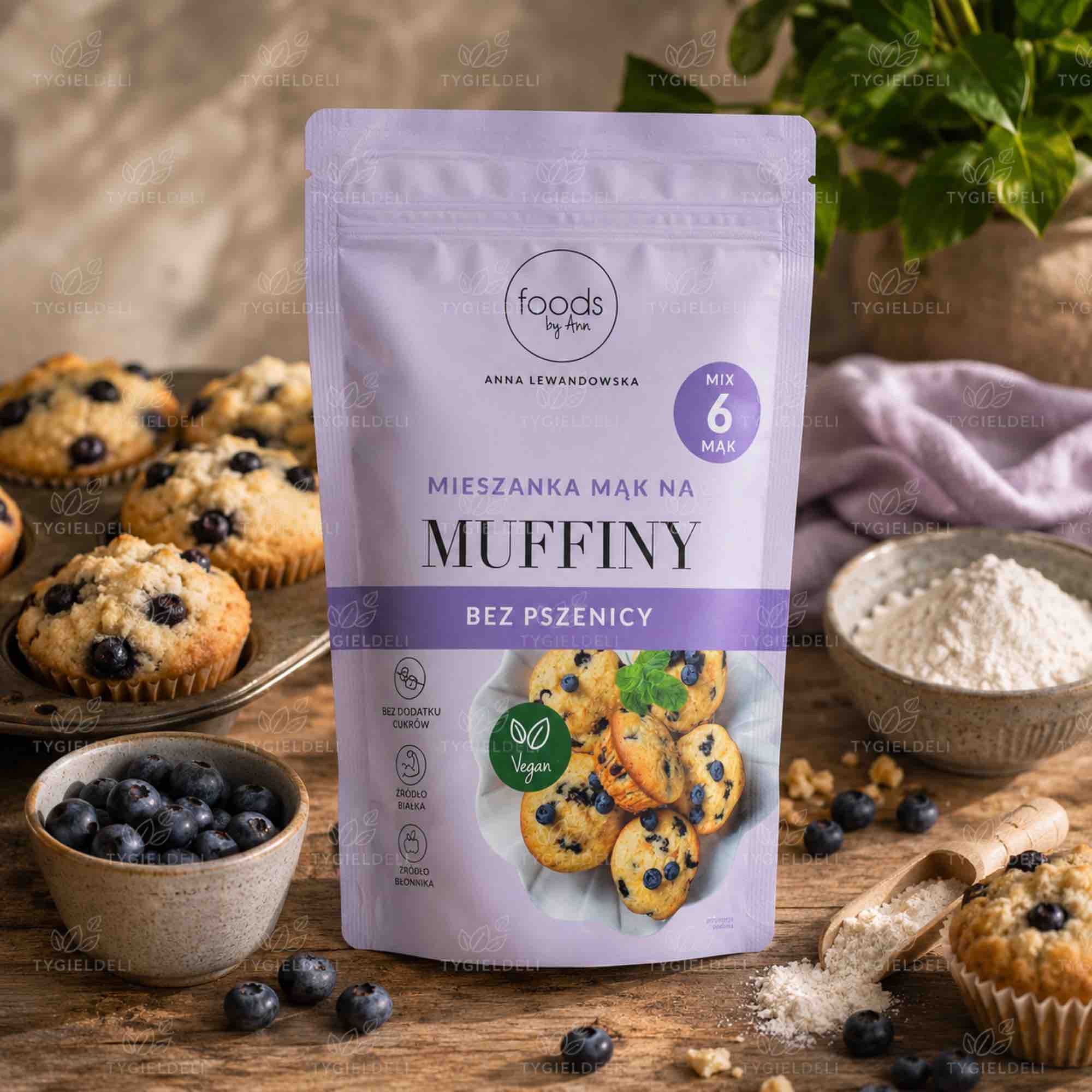 Muffiny bez pszenicy – mieszanka mąk | 250 g | Foods by Ann
