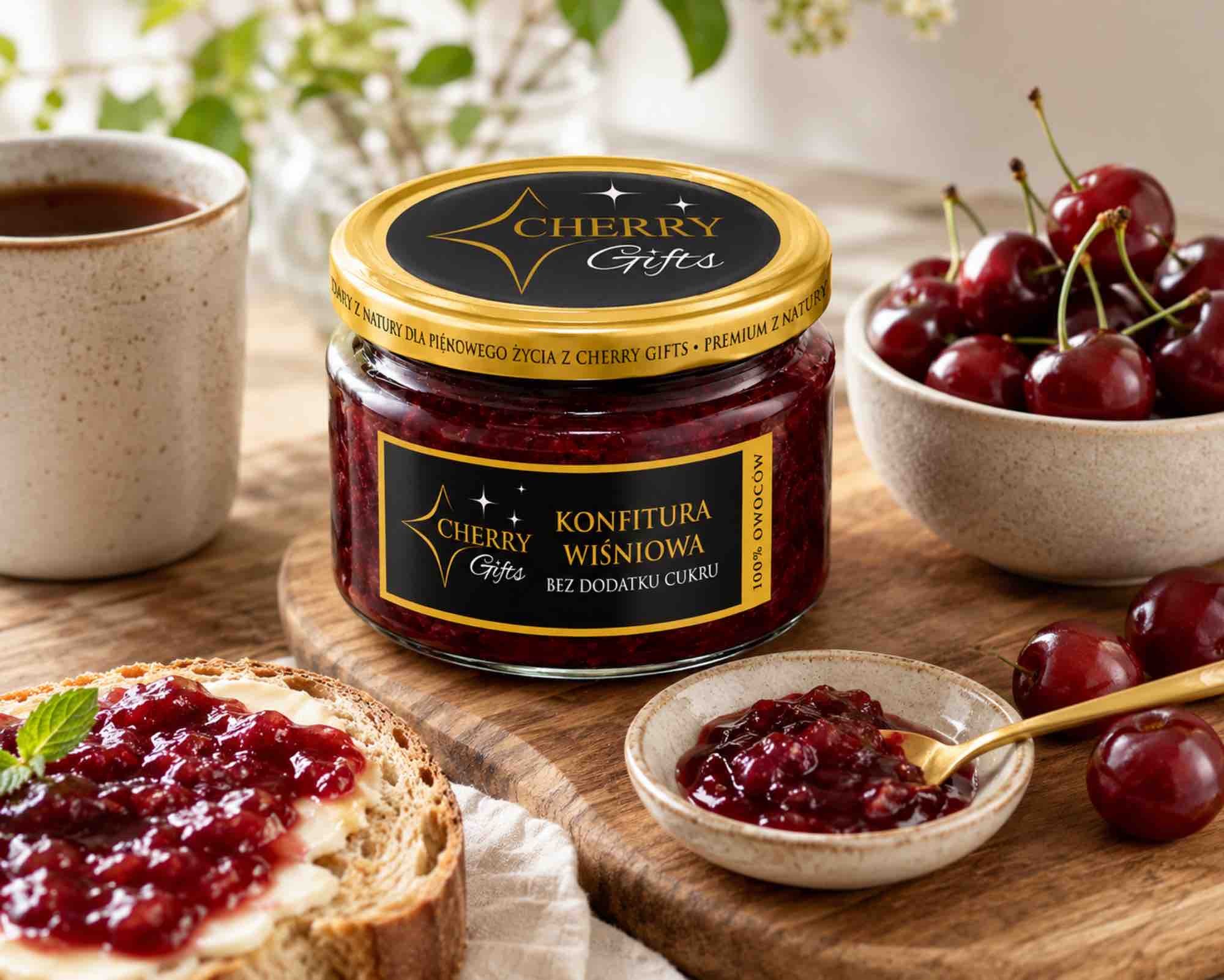 Konfitura wiśniowa bez cukru | 235 g | Cherry Gifts