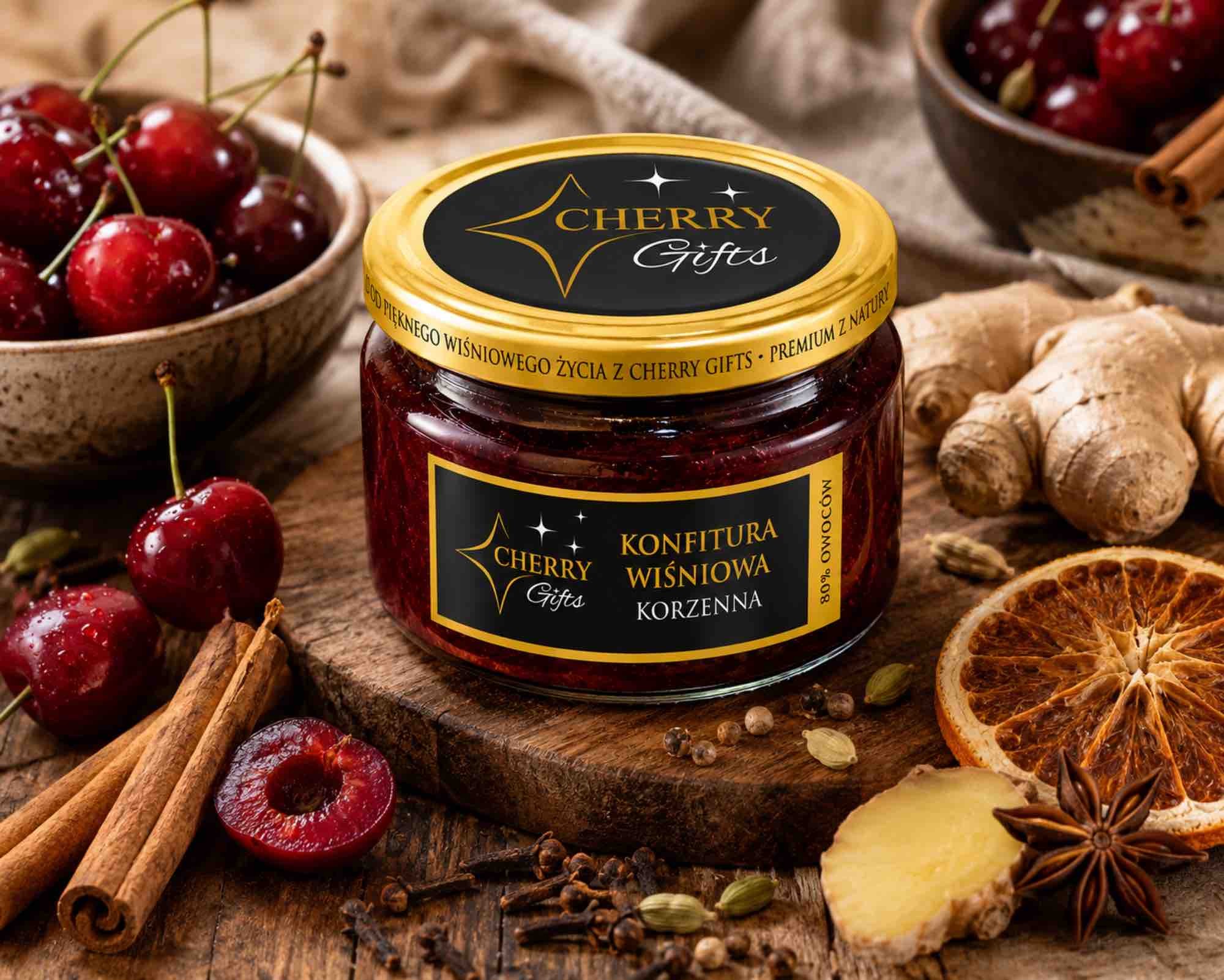 Konfitura wiśniowa korzenna | 235 g | Cherry Gifts