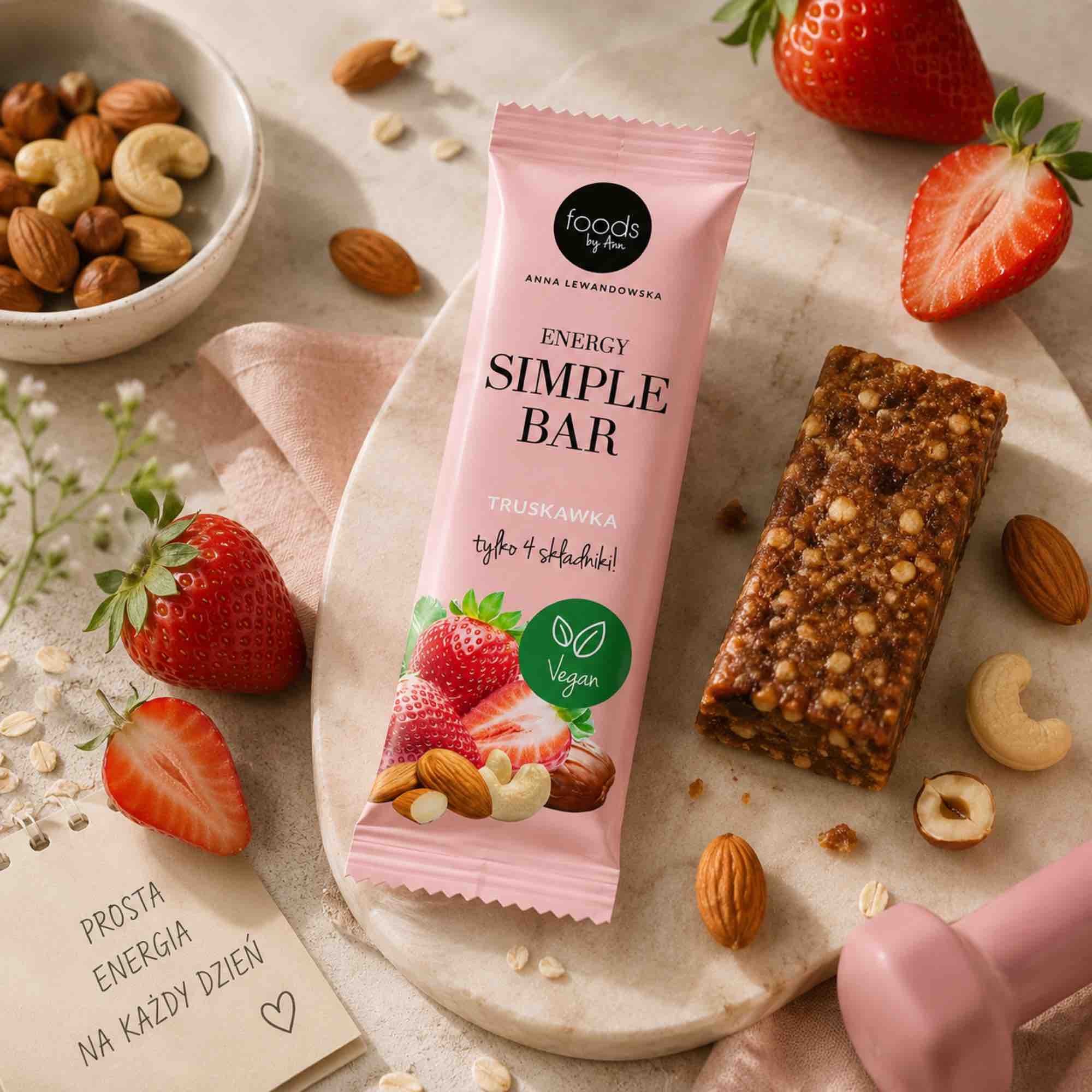 Energy Simple Bar Truskawka | 35 g | Foods by Ann