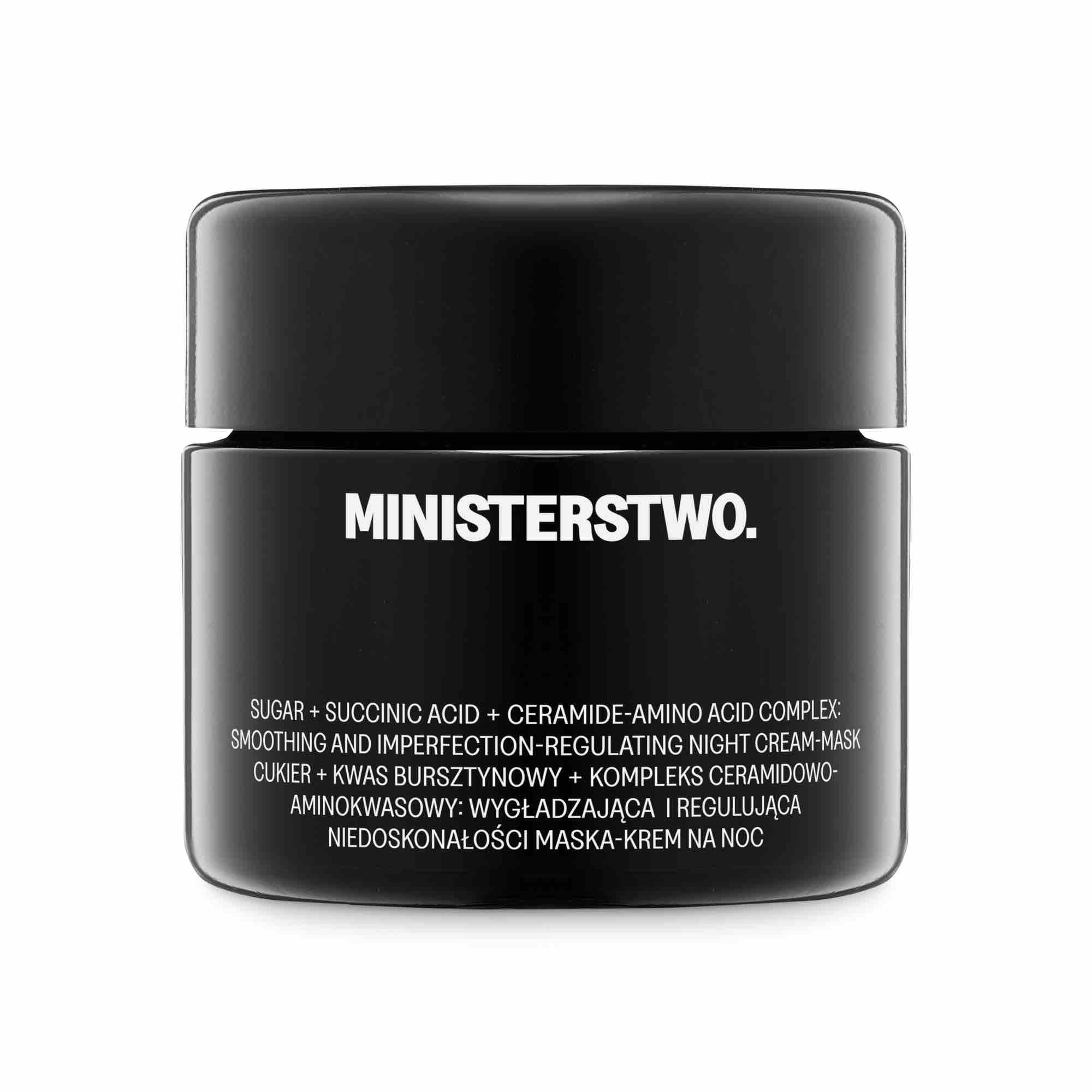 Cukier + kwas bursztynowy – maska-krem na noc | 50 ml | Ministerstwo Dobrego Mydła