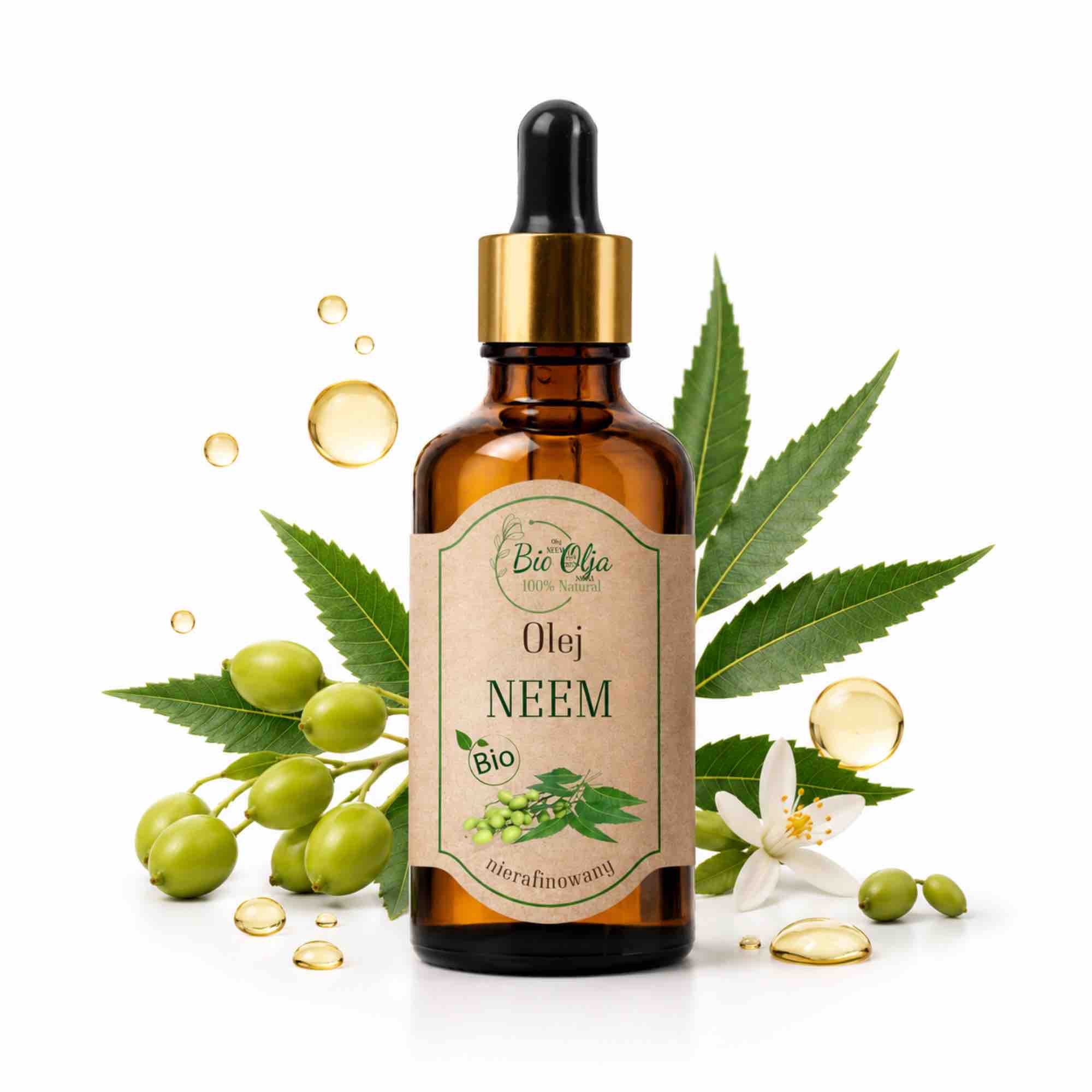 Bio olej neem nierafinowany 50 ml – olej z miodli indyjskiej | BioOlja