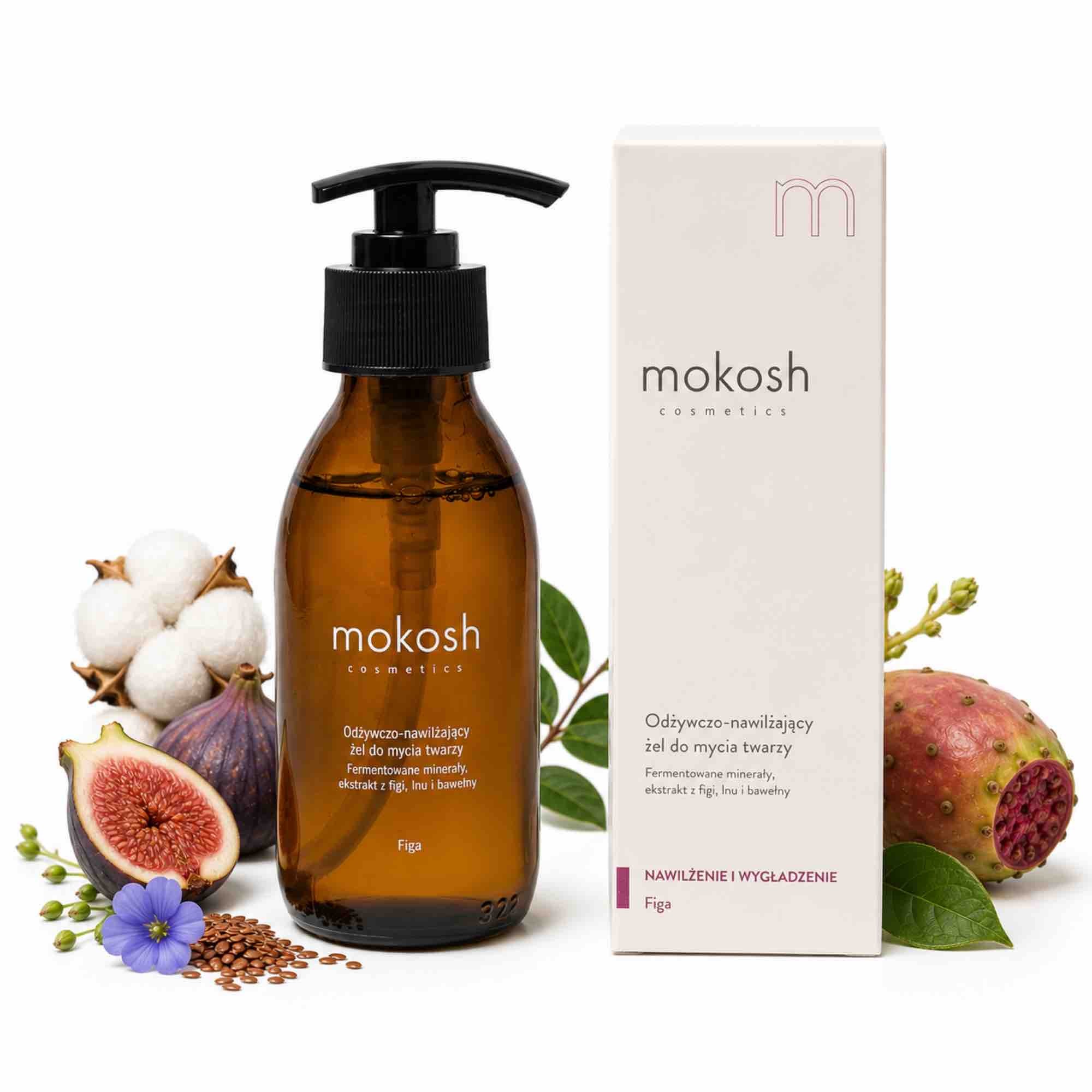 Odżywczo-nawilżający żel do mycia twarzy Figa 90 ml | Mokosh