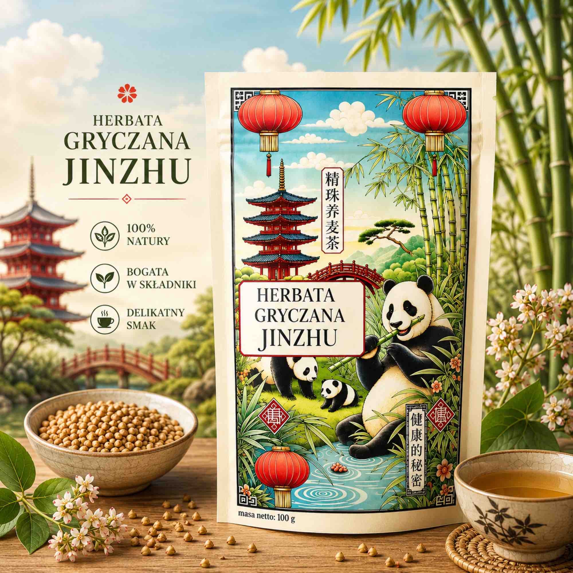 Jinzhu — herbata gryczana | 100 g | Soba Cha