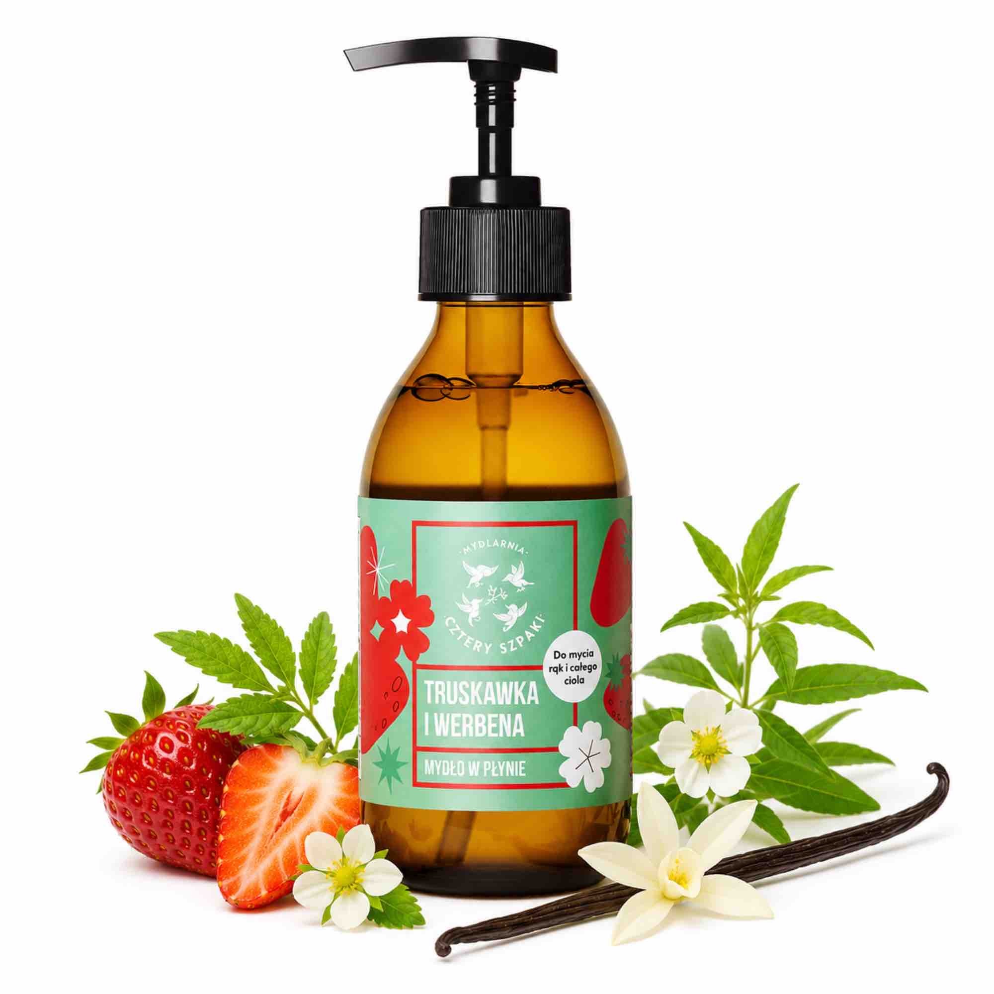 Mydło w płynie Truskawka i Werbena | 300 ml | 4 Szpaki