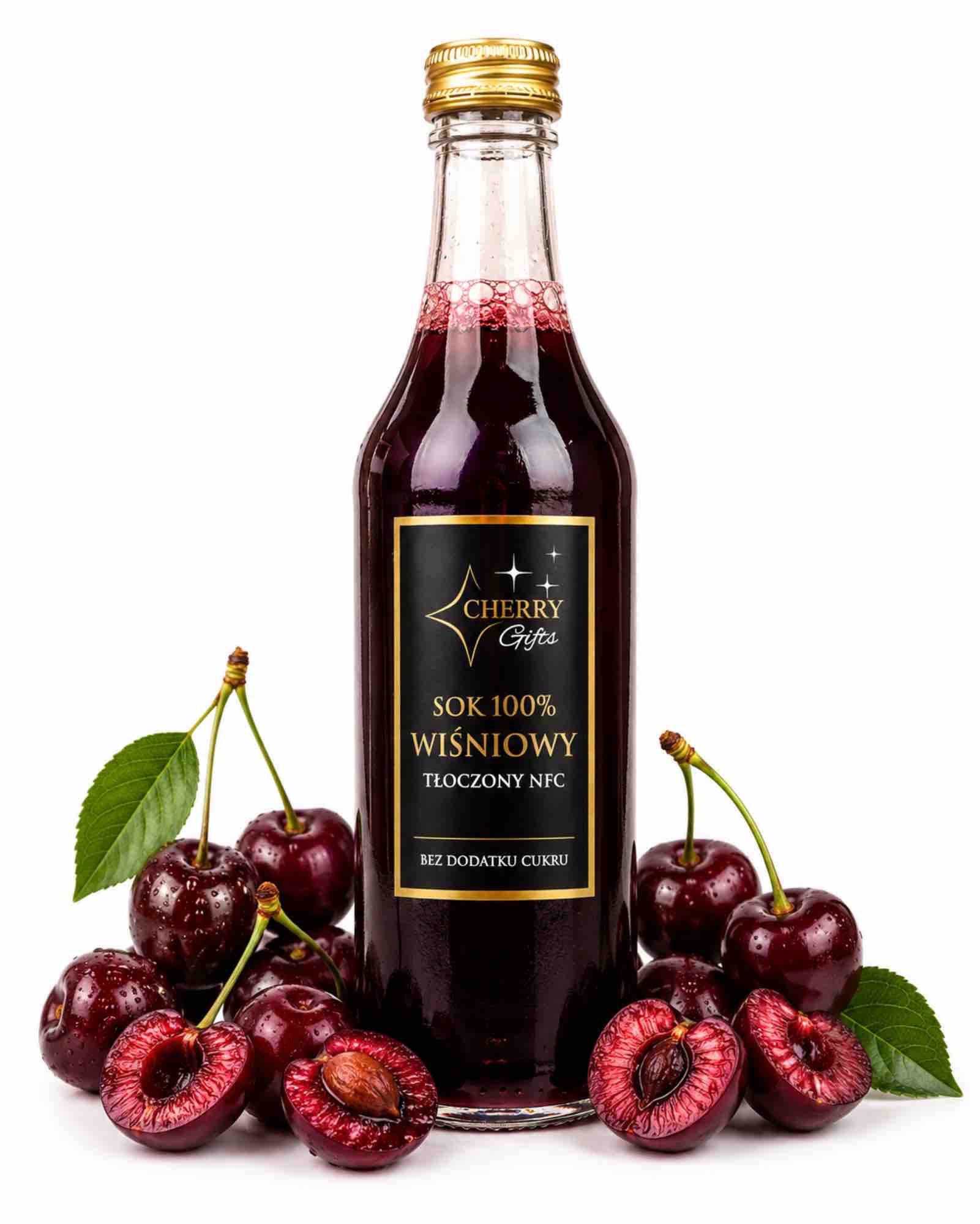 Sok wiśniowy 100% NFC bez dodatku cukru 480 ml | Cherry Gifts