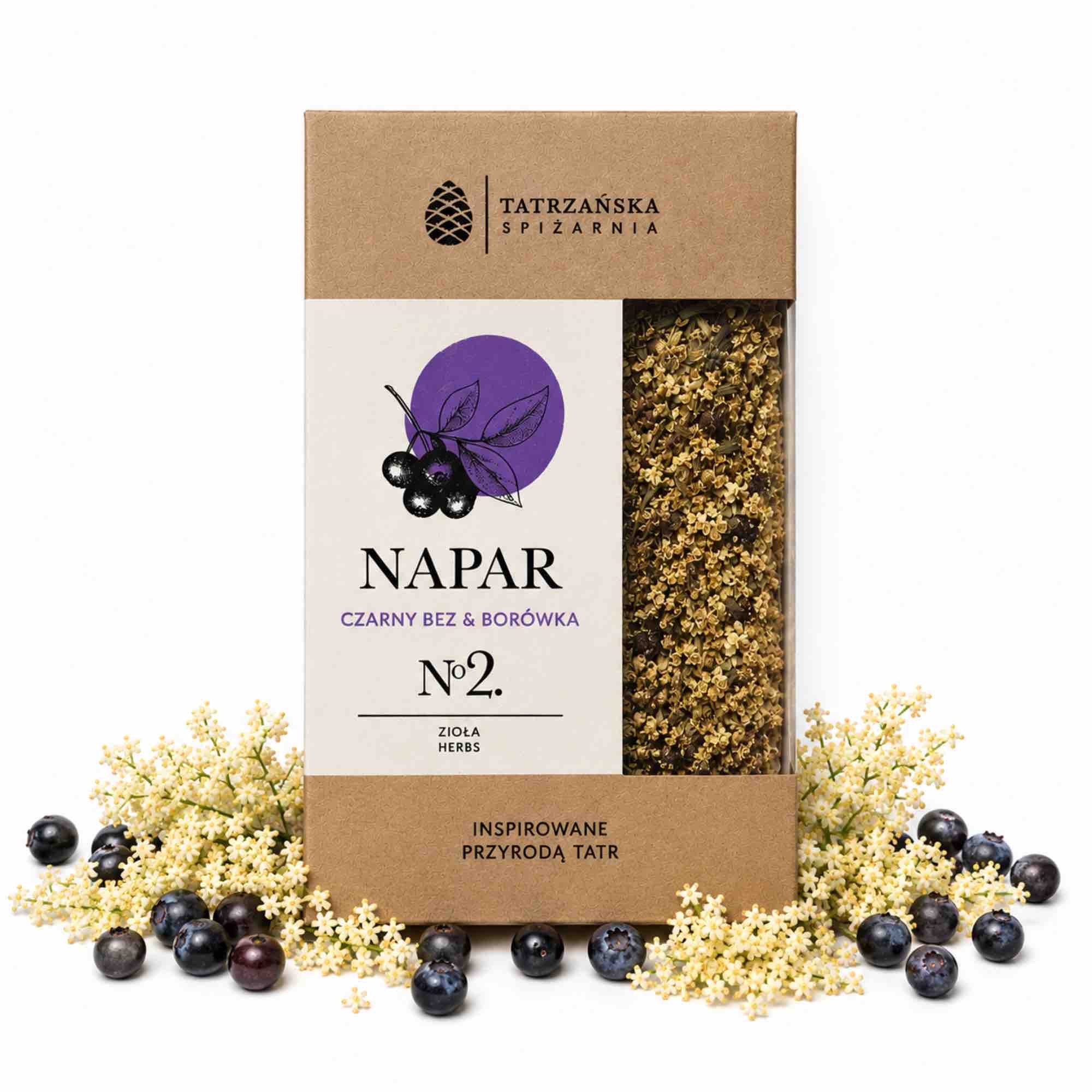 Napar kwiat czarnego bzu & borówka | 100 g | Tatrzańska Spiżarnia