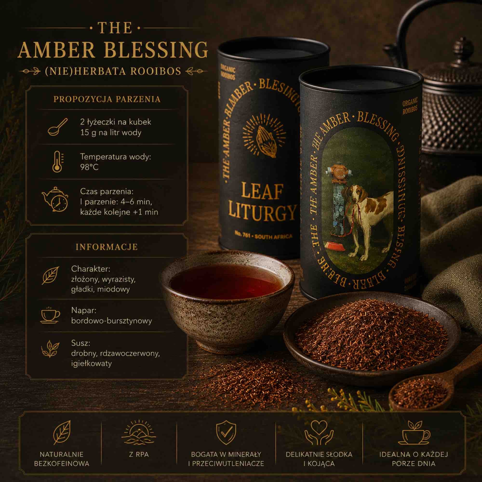 The Amber Blessing – (nie)herbata rooibos | 60 g | Leaf Liturgy