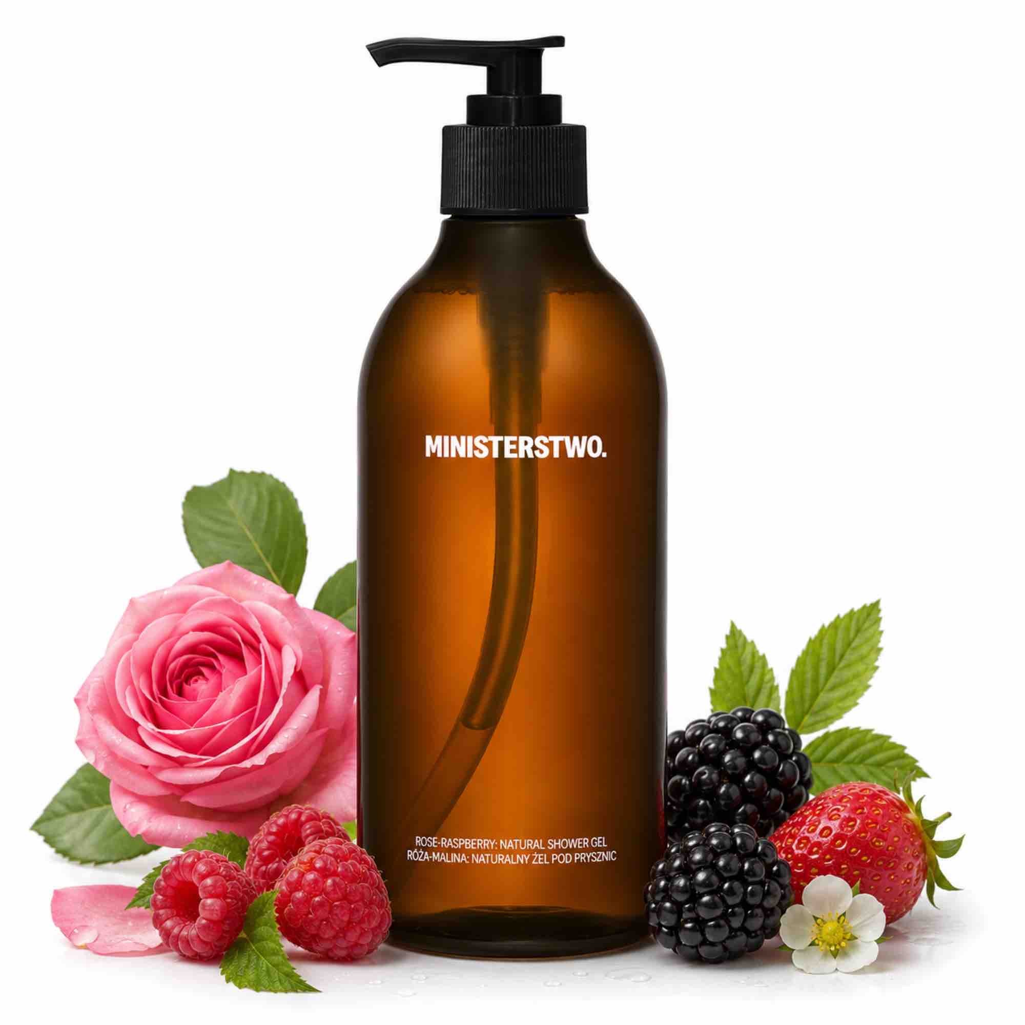 Róża-Malina żel pod prysznic 400 ml | naturalny | Ministerstwo Dobrego Mydła