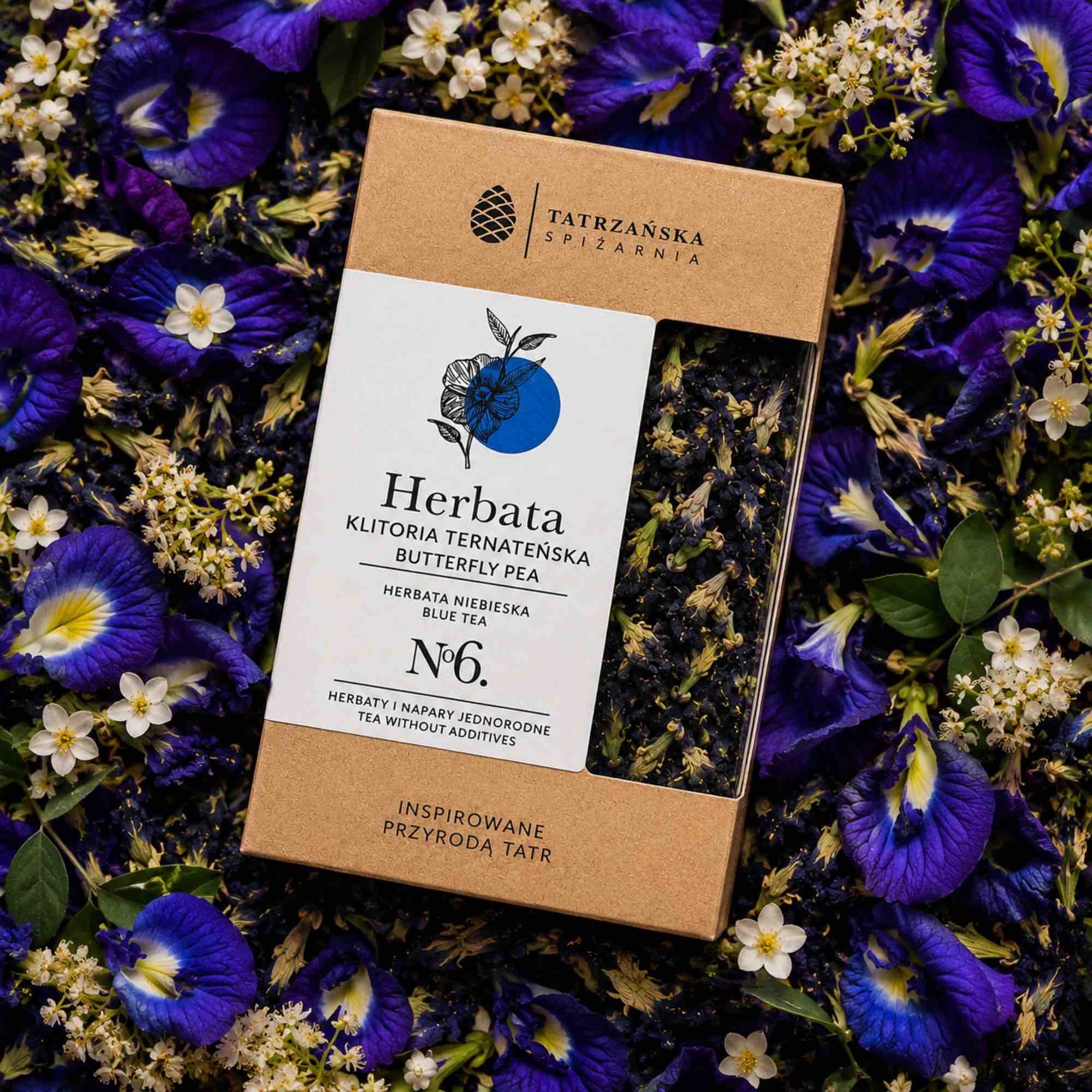 Niebieska herbata – klitoria ternateńska | 30 g | Tatrzańska Spiżarnia