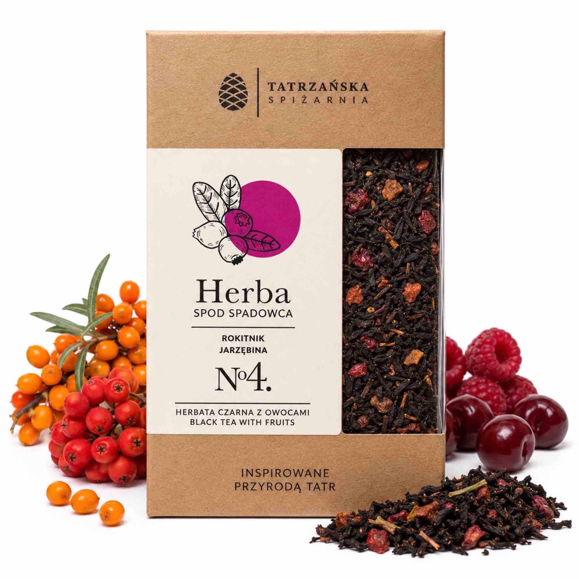 Herba SPOD SPADOWCA — czarna herbata z owocami | 100 g | Tatrzańska Spiżarnia