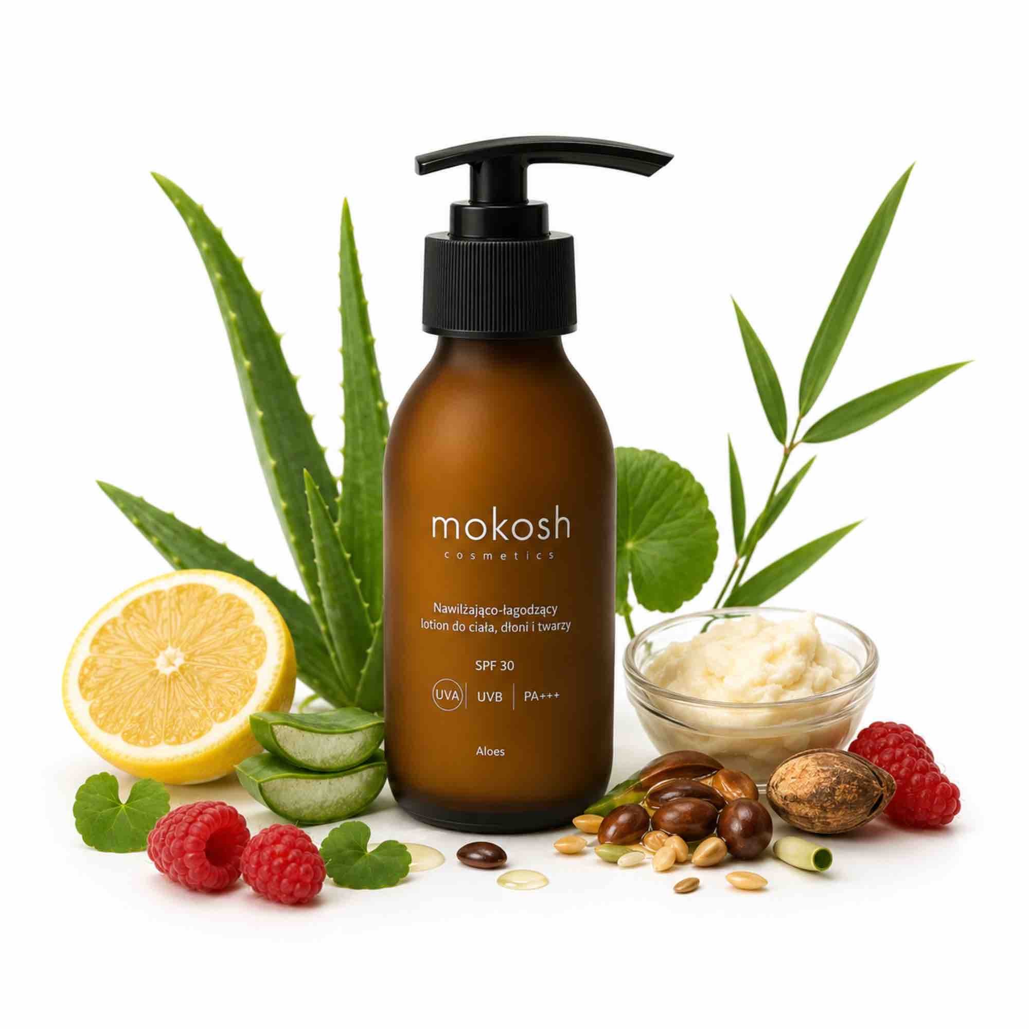 Nawilżająco-łagodzący lotion SPF 30 | 90 ml | Mokosh