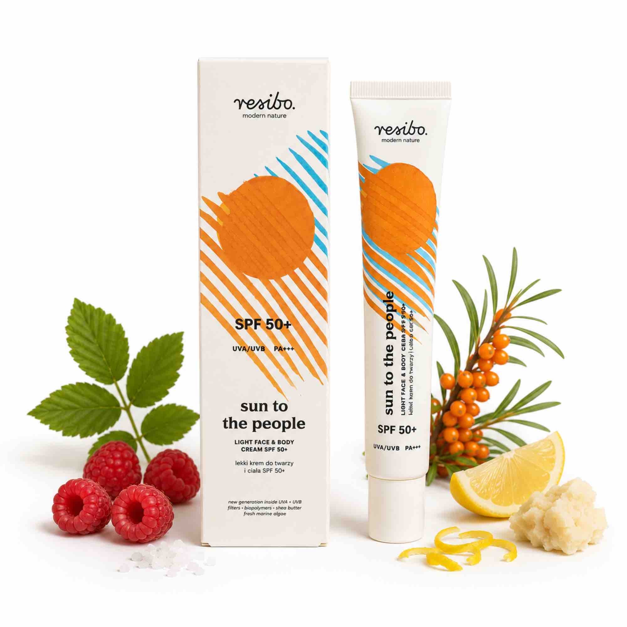 Sun to the People SPF 50+ | lekki krem do twarzy i ciała 50 ml | Resibo