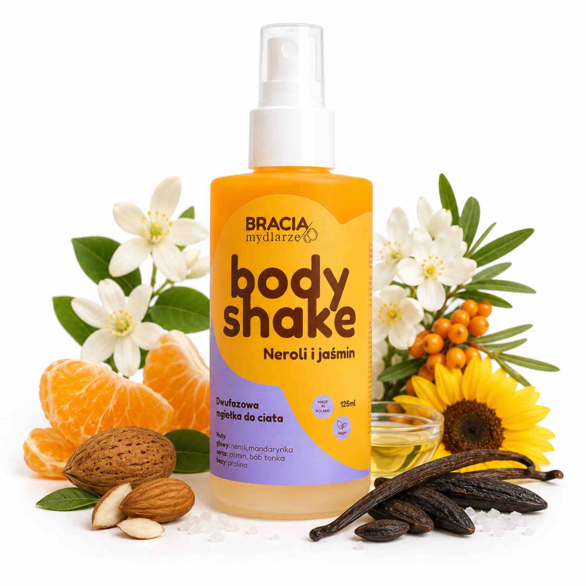 Neroli i jaśmin Body Shake — mgiełka do ciała | 125 ml | Bracia Mydlarze