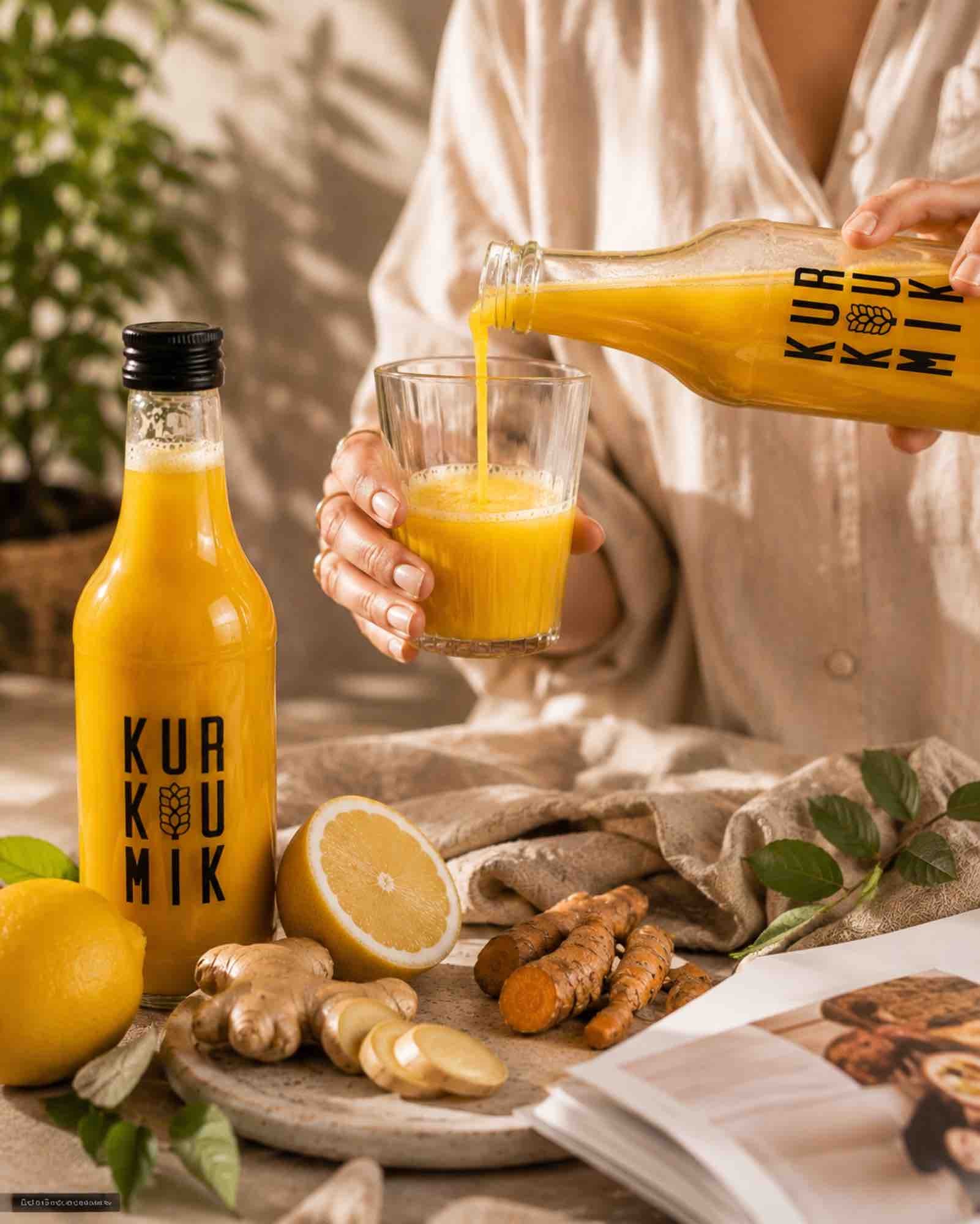 Kurkumik — napój z kurkumą i imbirem | 0,5 l | Terafood
