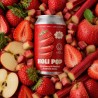 Truskawka Rabarbar — gazowany napój z octem jabłkowym i inuliną | 330 ml | Holi Pop