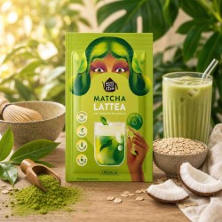 Matcha Lattea Brown House & Tea, saszetka 24 g, 1 porcja
